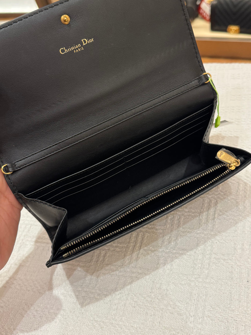 J'adior WOC Smooth Calfskin Black