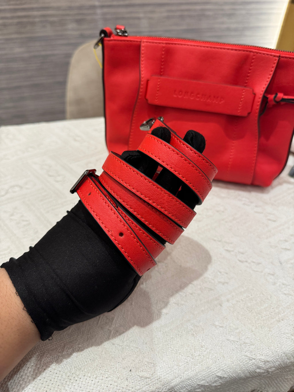 Longchamp 3D Crossbody Red