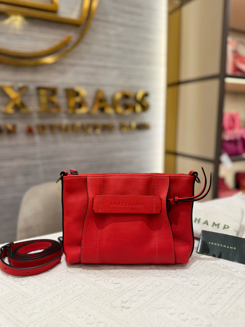 Longchamp 3D Crossbody Red