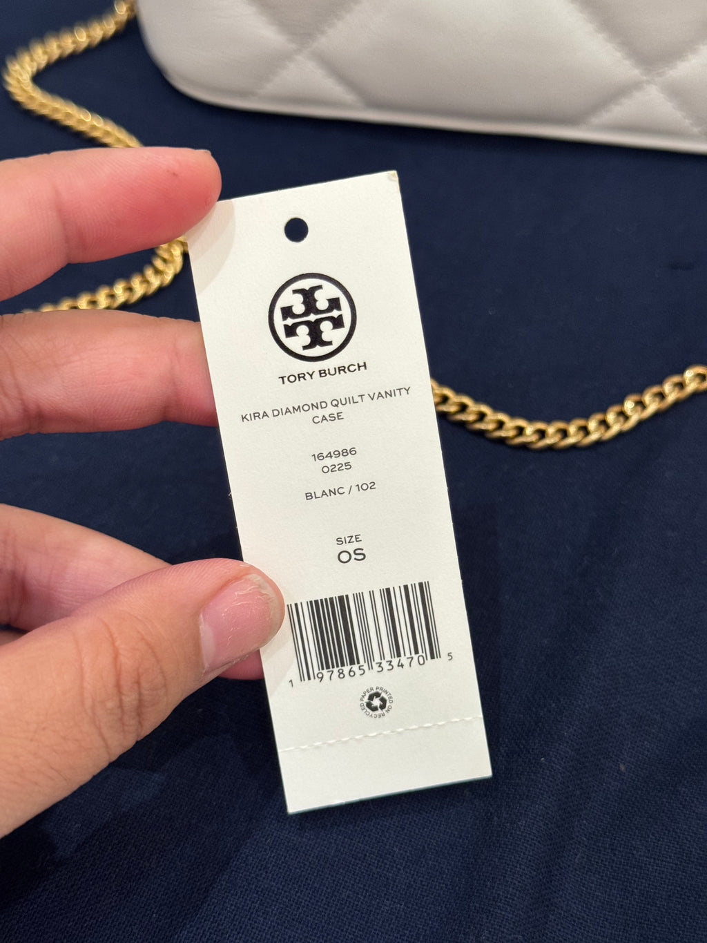 Tory Burch Kira Diamond Vanity Blanc