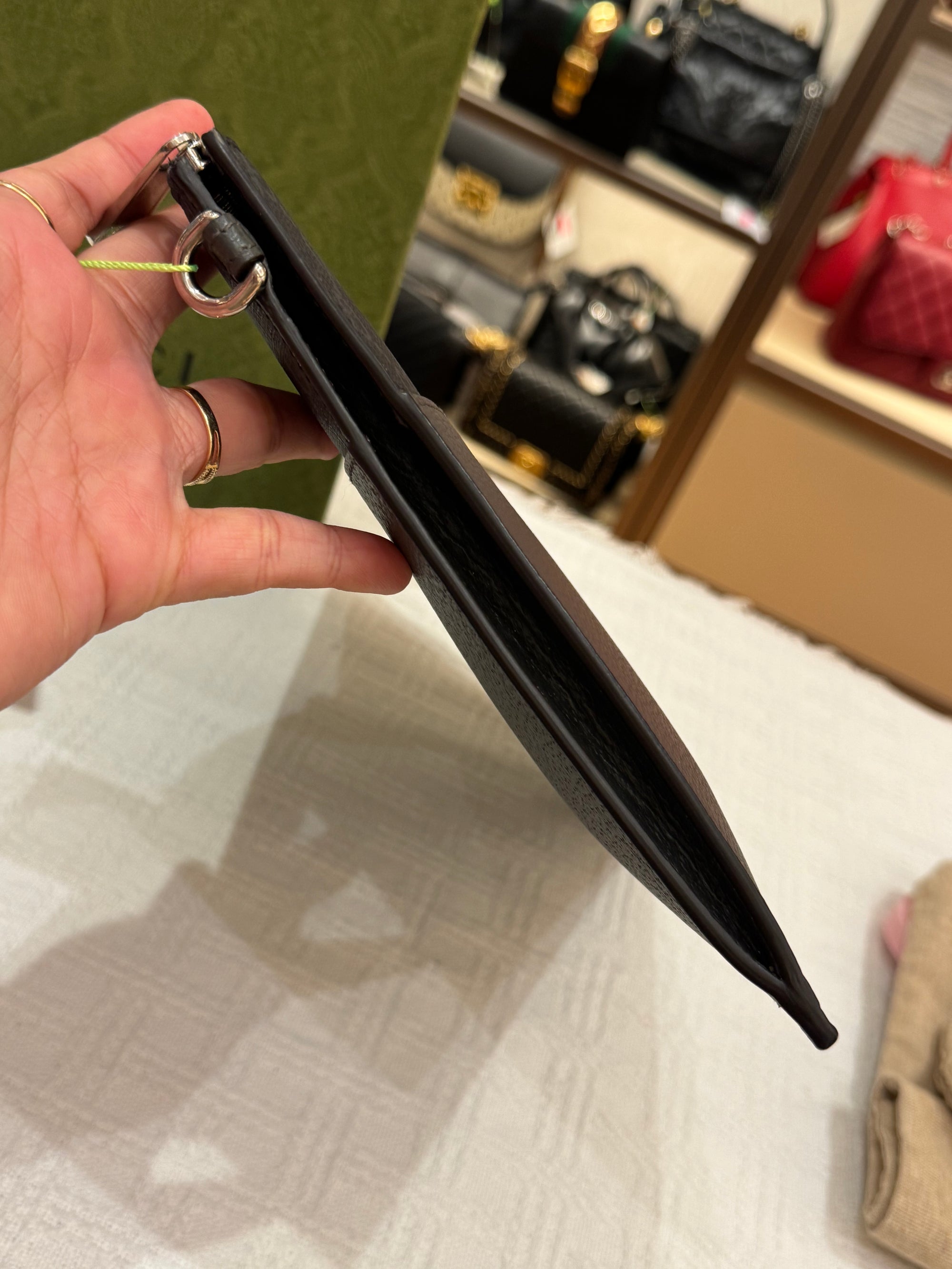 Gucci Clutch Cut Out GG Grey