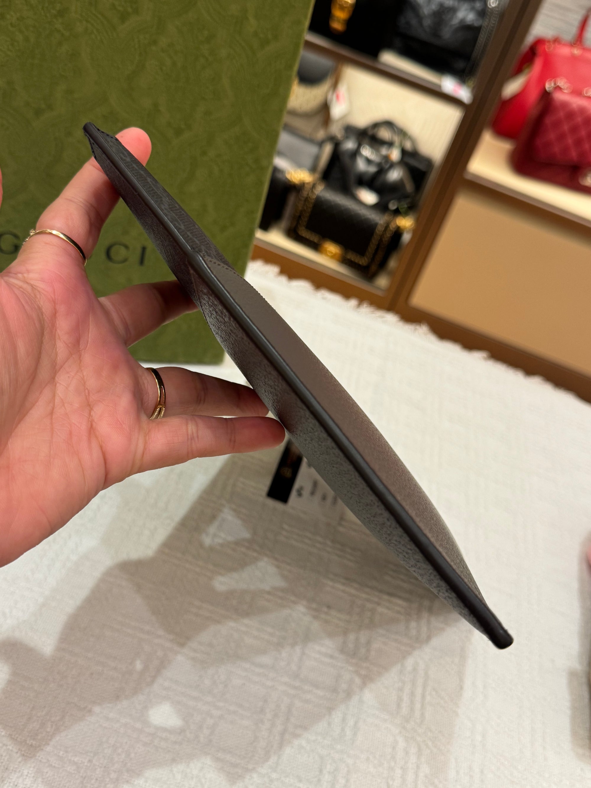 Gucci Clutch Cut Out GG Grey