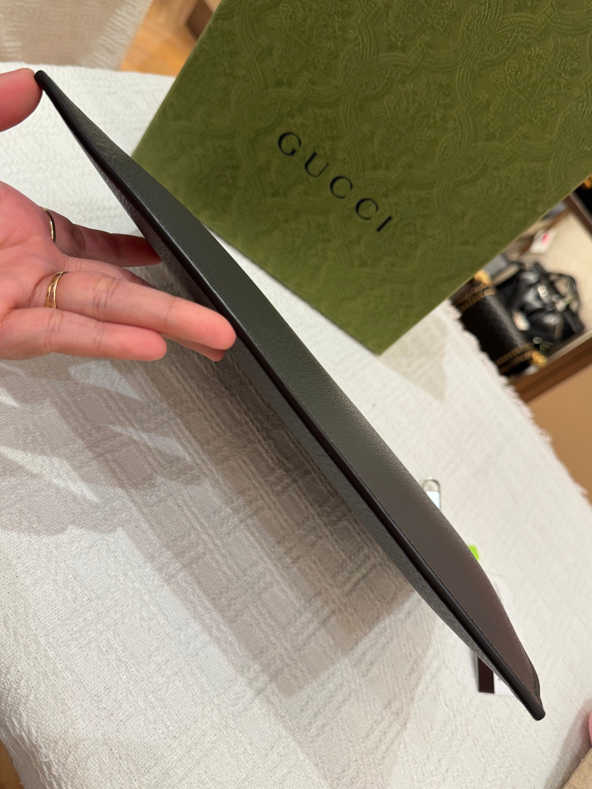 Gucci Clutch Cut Out GG Grey
