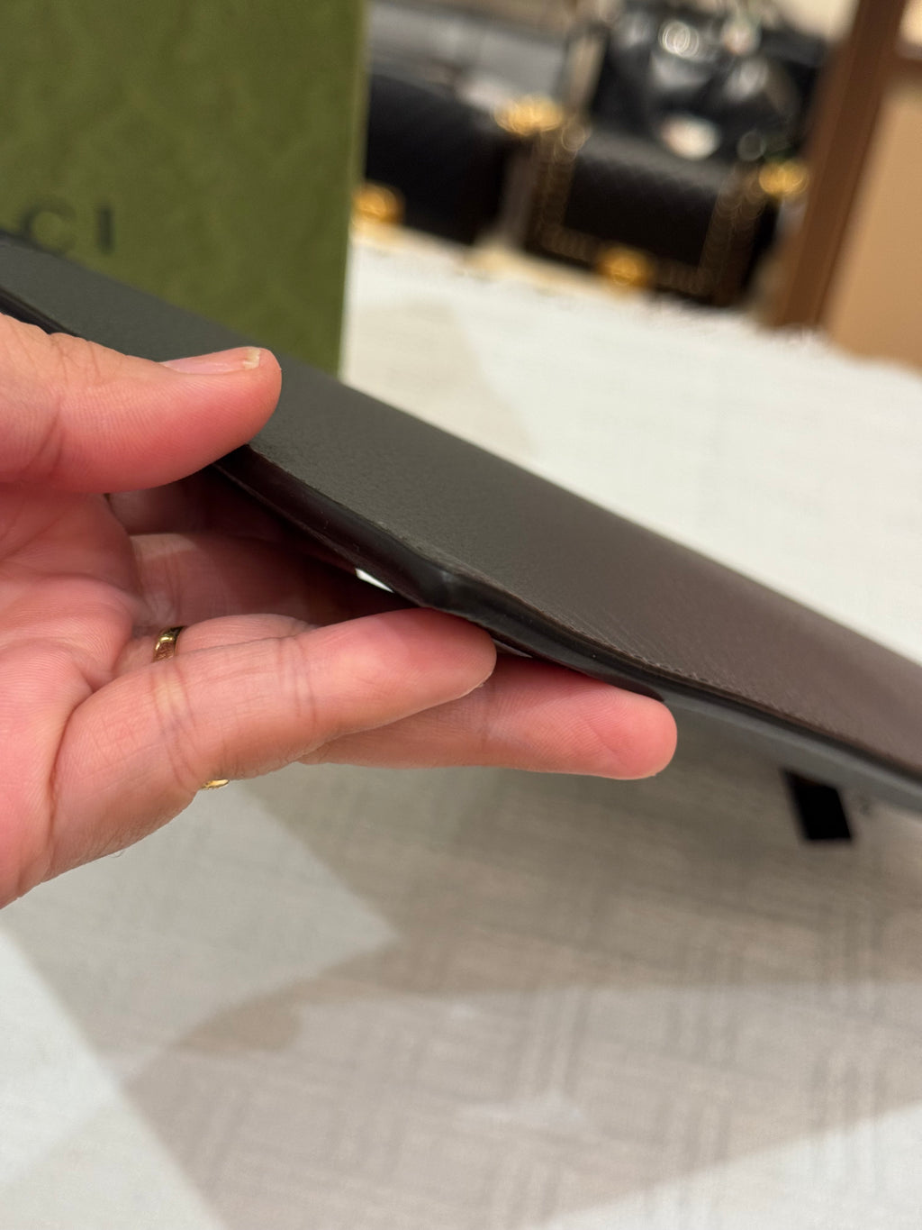 Gucci Clutch Cut Out GG Grey