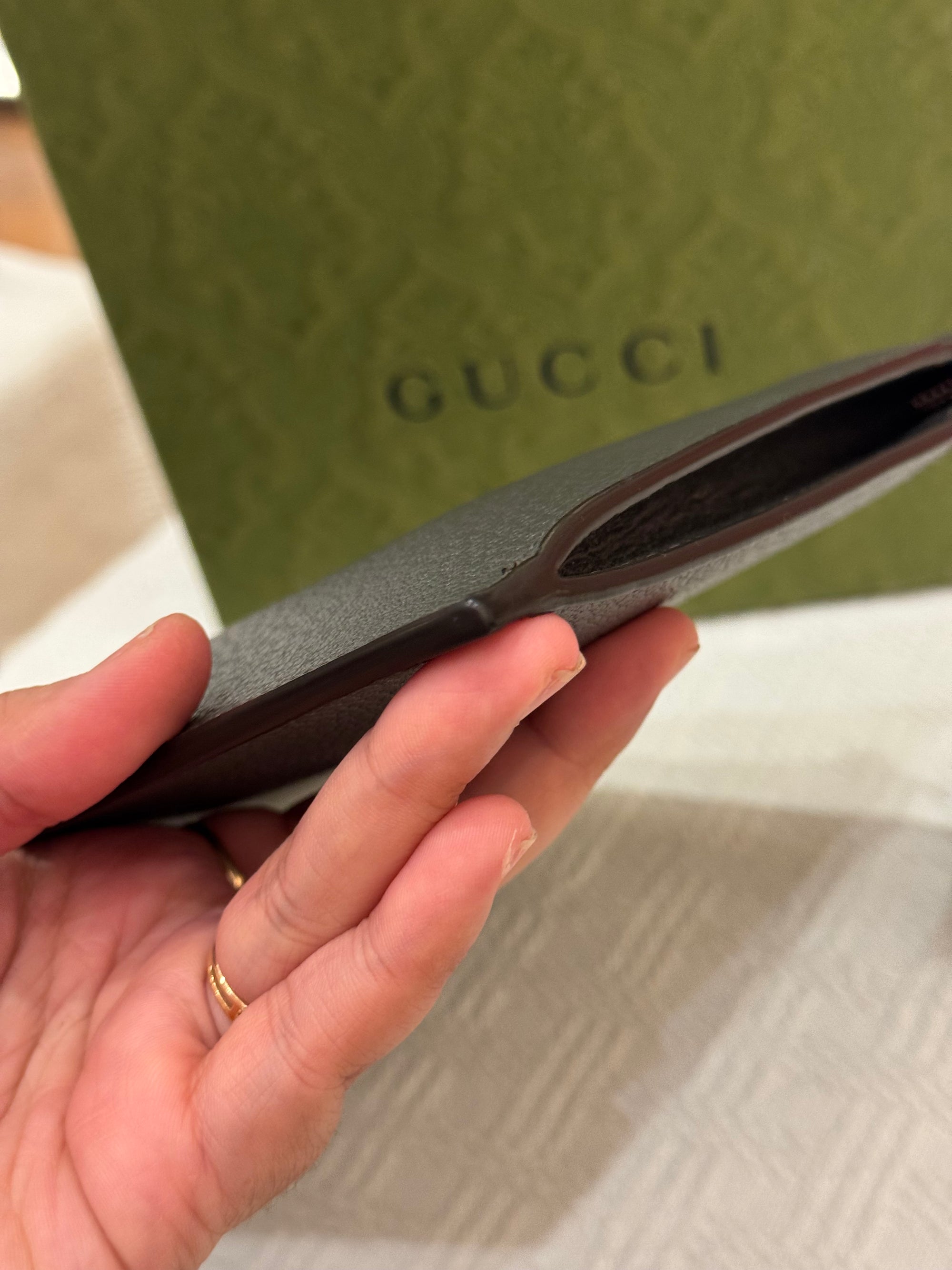 Gucci Clutch Cut Out GG Grey