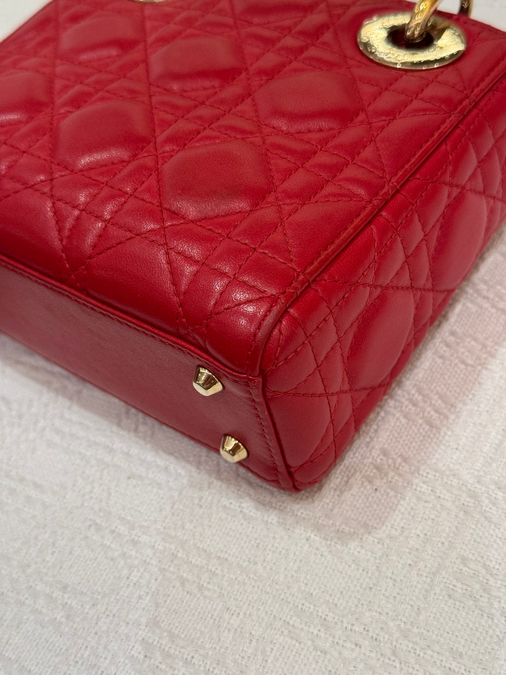 Lady Dior Mini Cannage Red