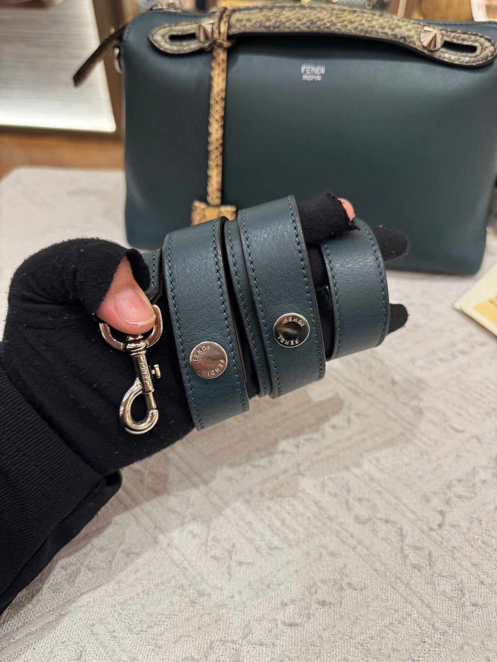 Fendi By The Way Medium Snake Skin