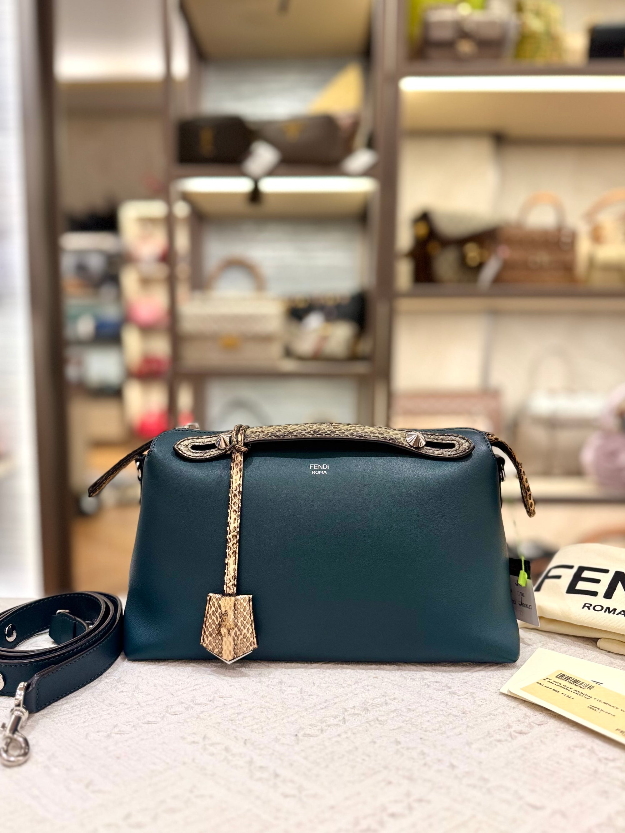 Fendi By The Way Medium Snake Skin