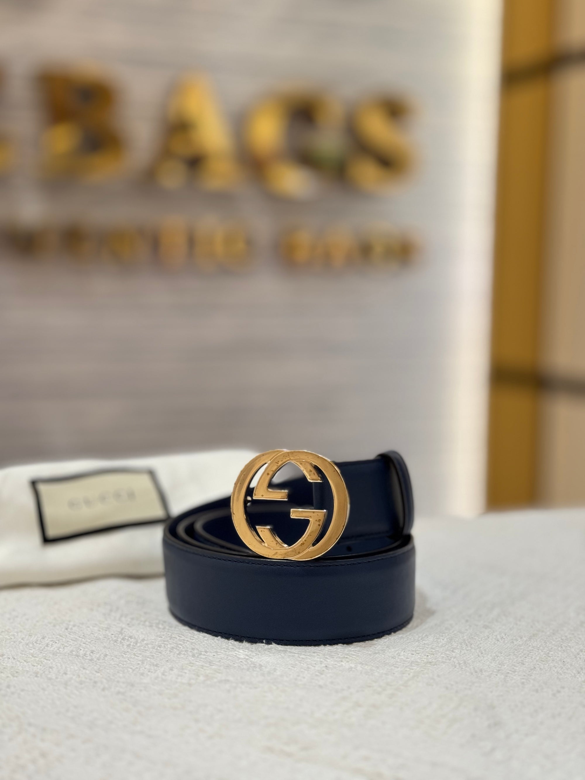 Gucci Belt GG Navy