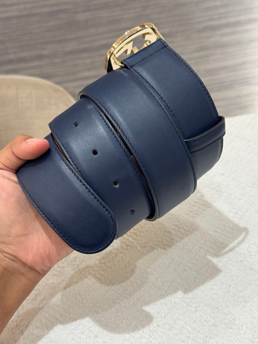 Gucci Belt GG Navy