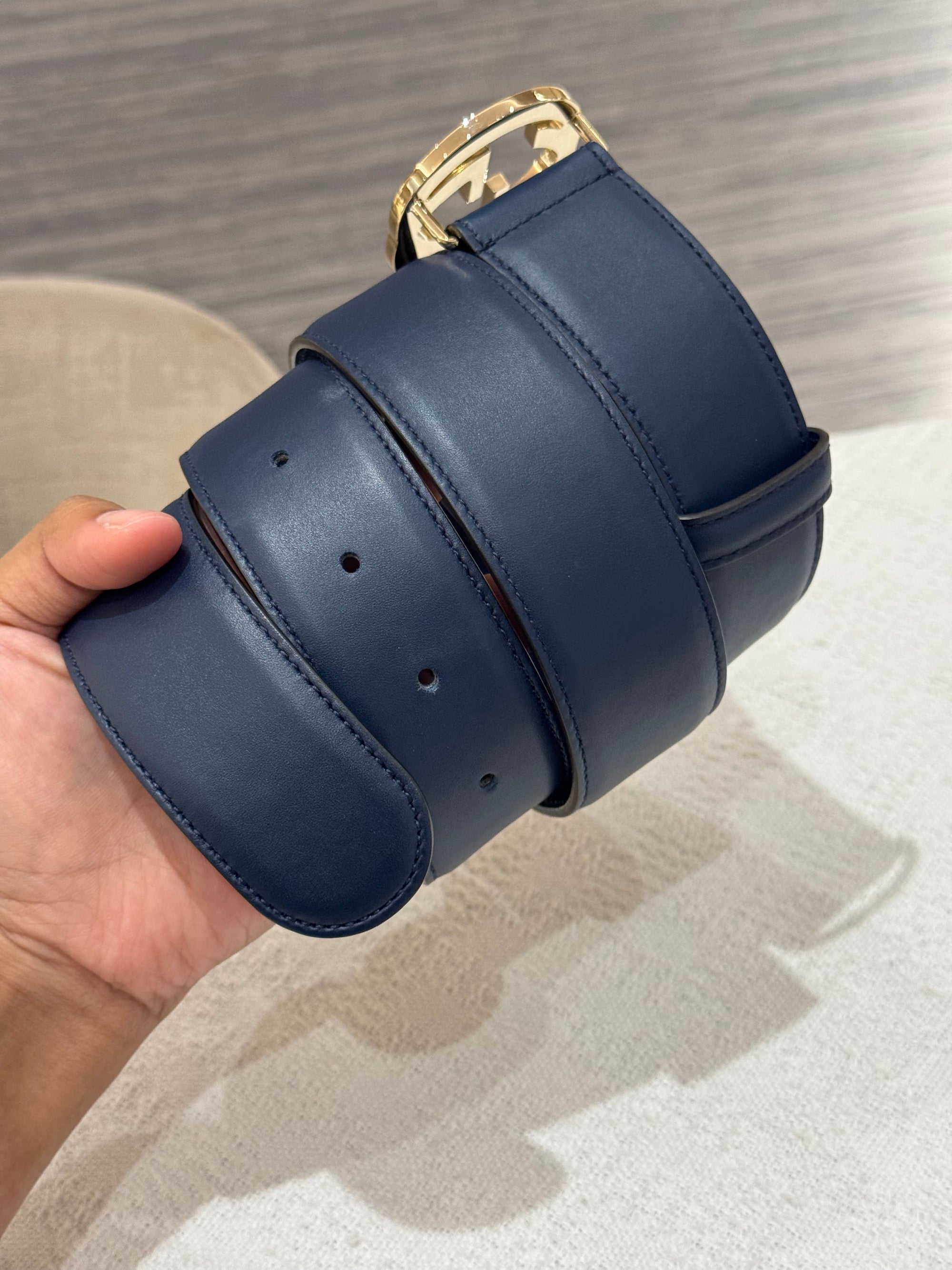 Gucci Belt GG Navy