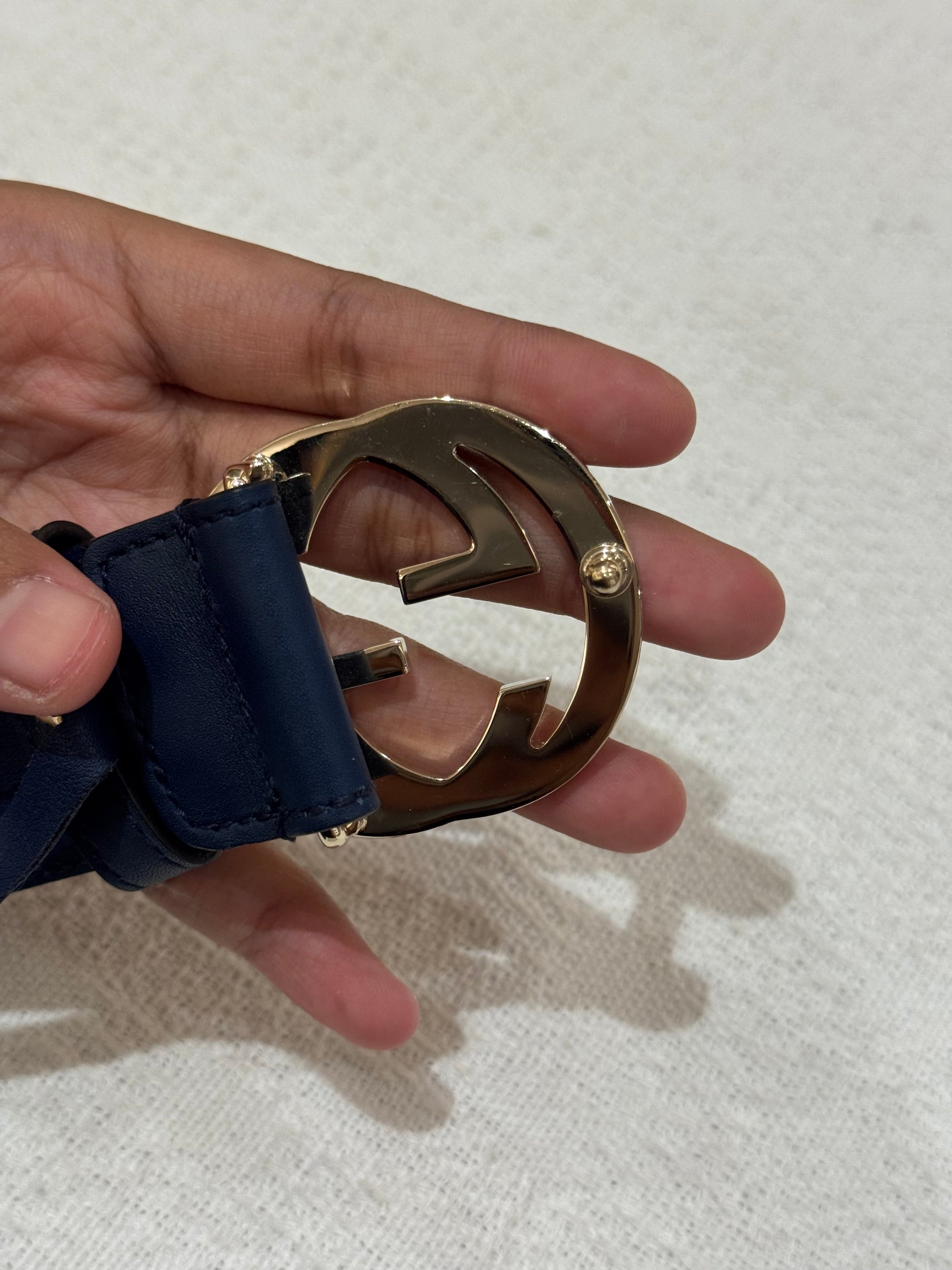 Gucci Belt GG Navy
