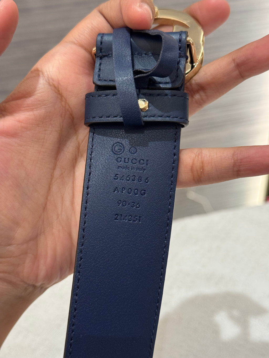 Gucci Belt GG Navy