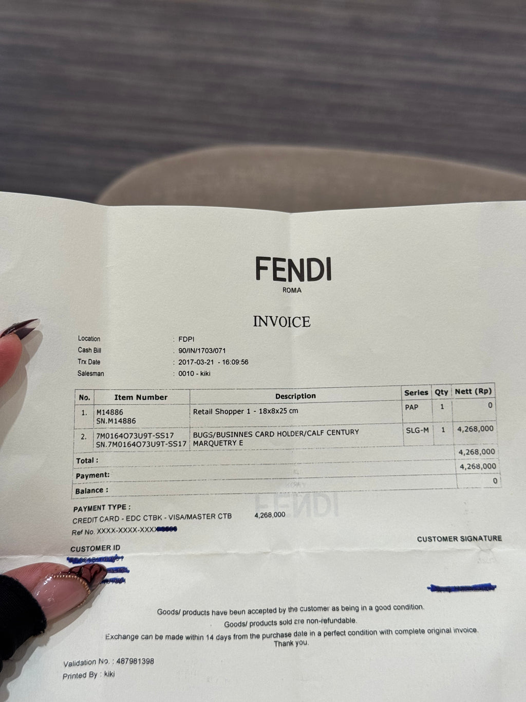 Fendi Monster Card Holder