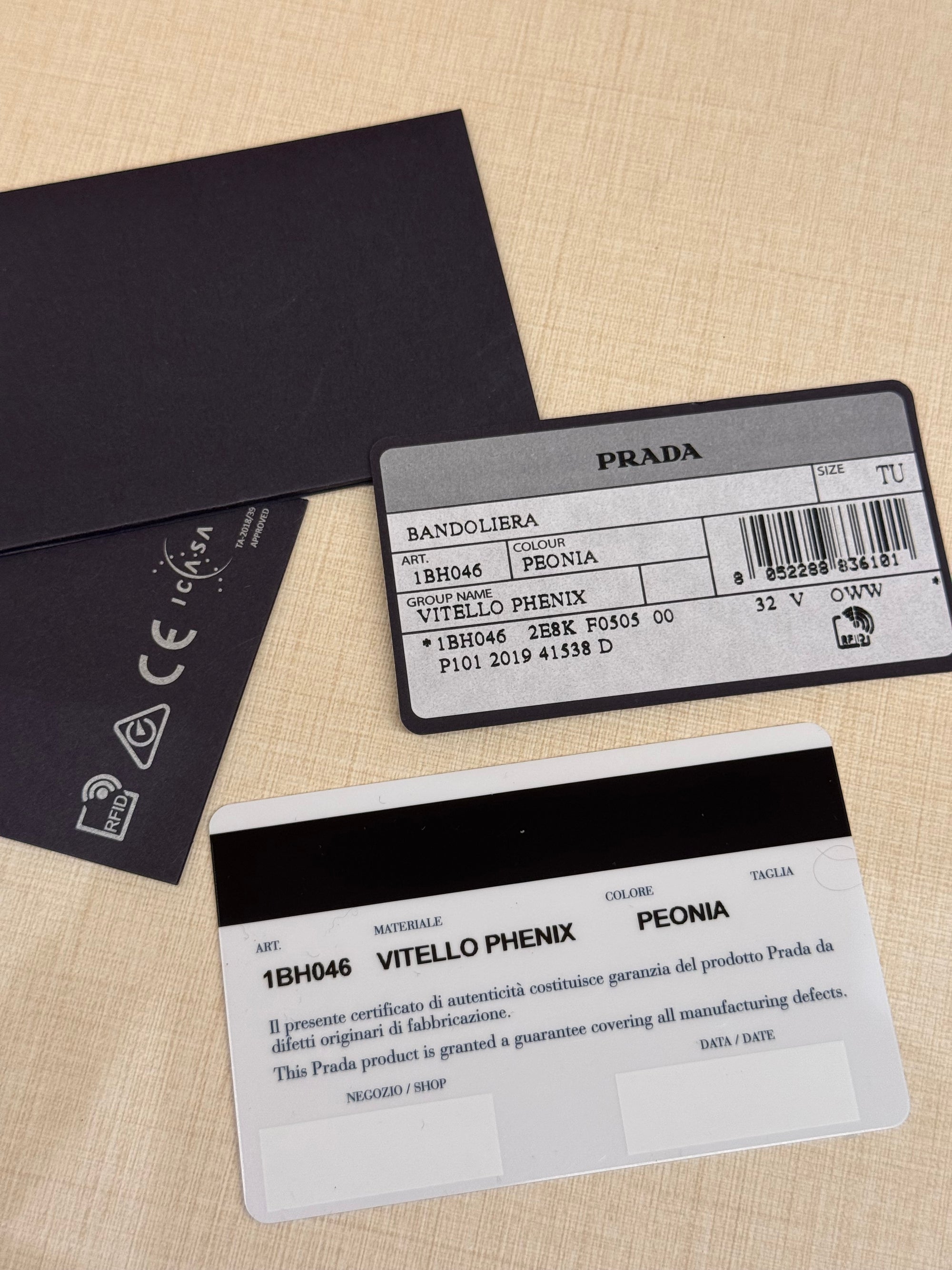 Prada Sling Double Zip Peonia