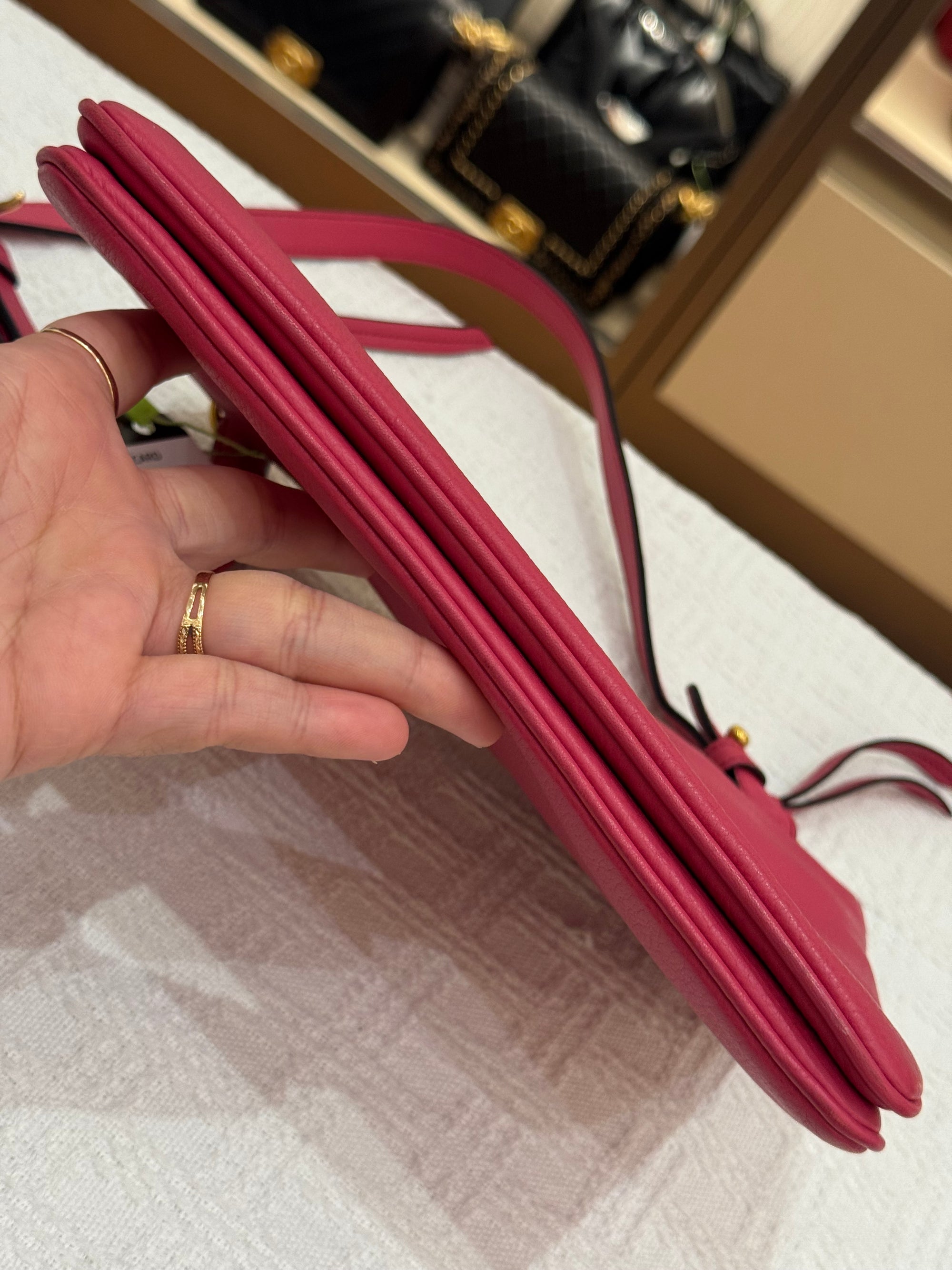 Prada Sling Double Zip Peonia