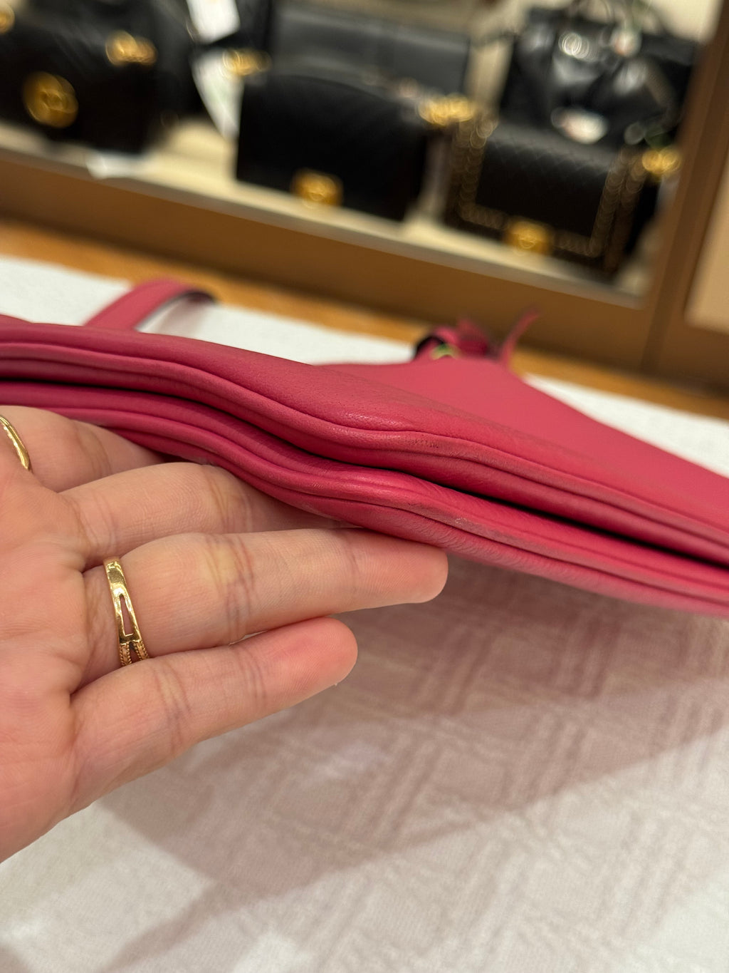 Prada Sling Double Zip Peonia