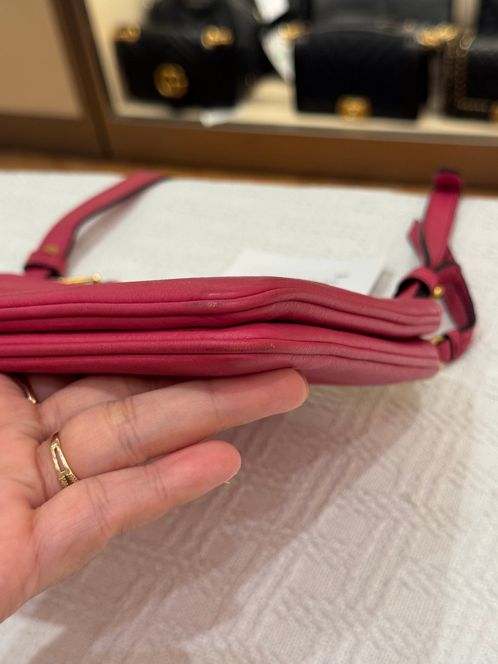 Prada Sling Double Zip Peonia