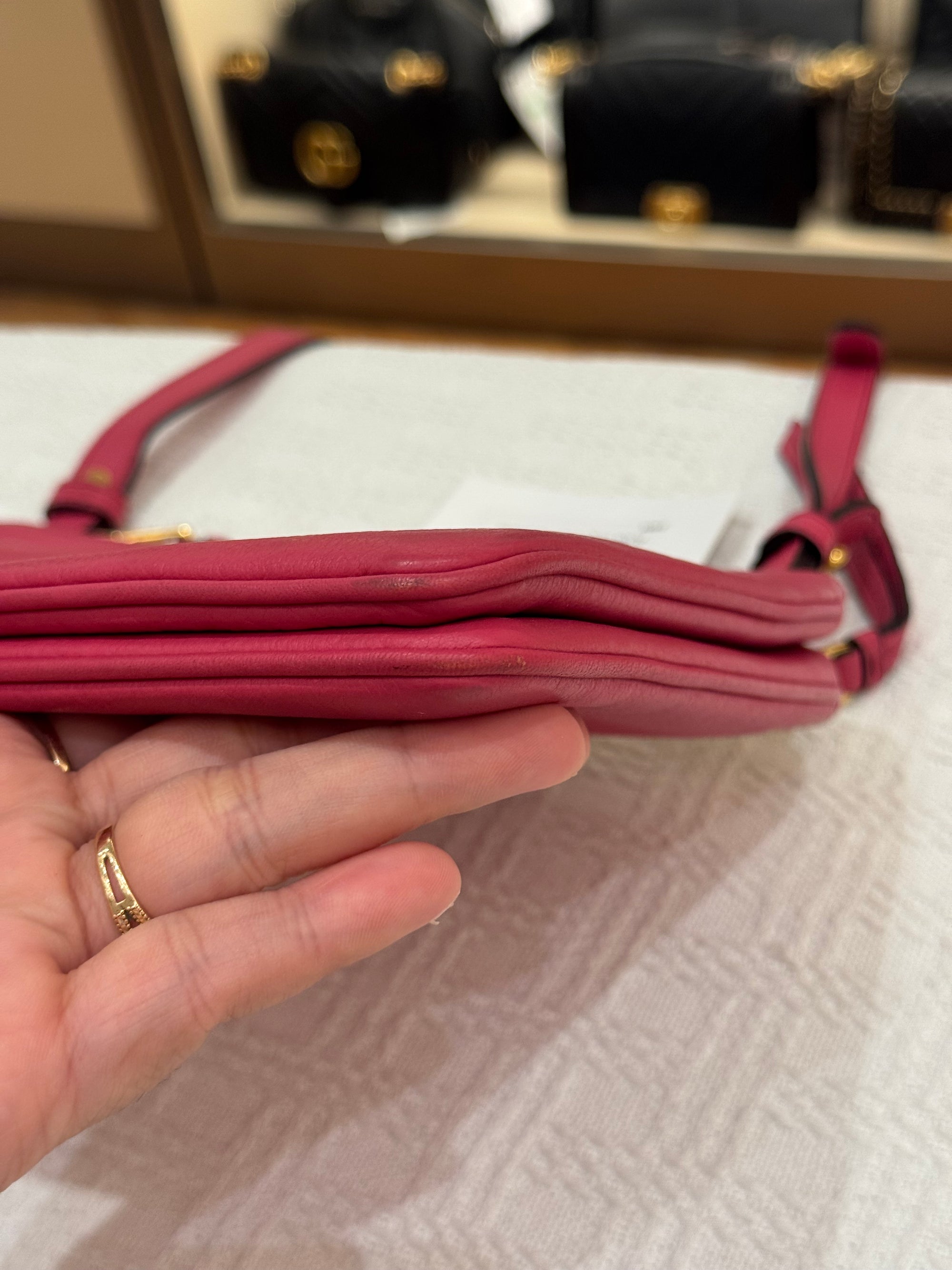 Prada Sling Double Zip Peonia