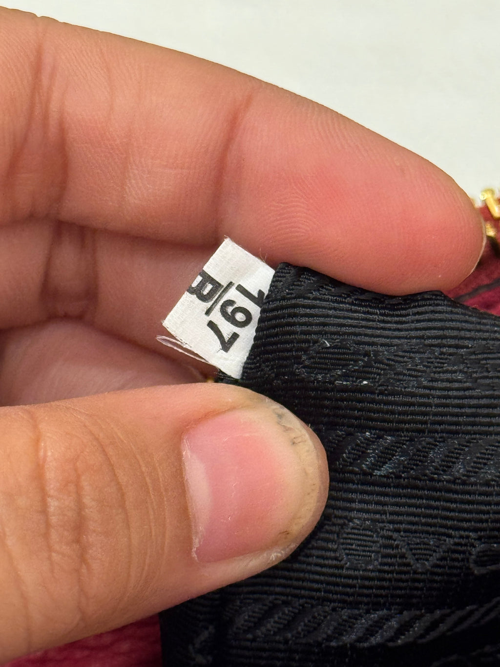 Prada Sling Double Zip Peonia