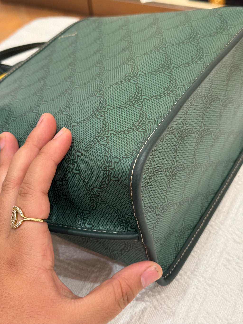 MCM Himmel Mini Tote Green