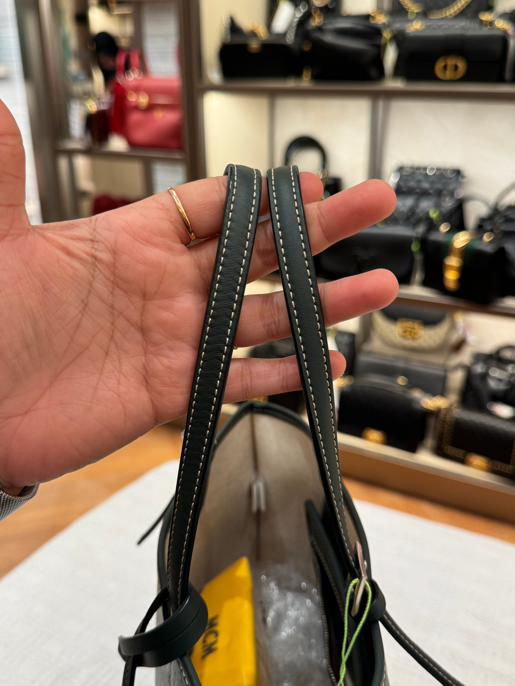 MCM Himmel Mini Tote Green