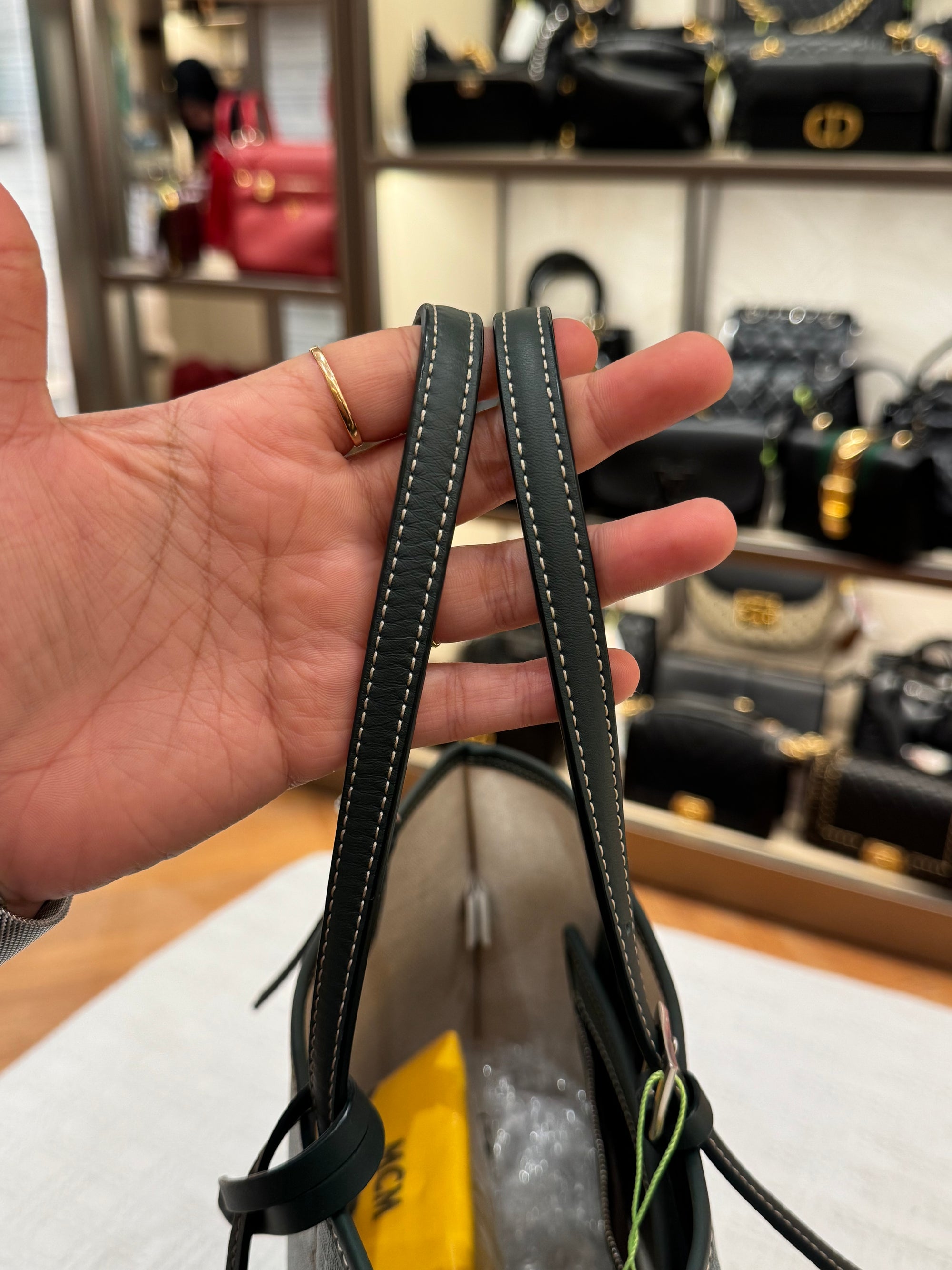 MCM Himmel Mini Tote Green