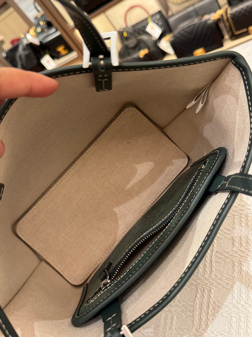 MCM Himmel Mini Tote Green