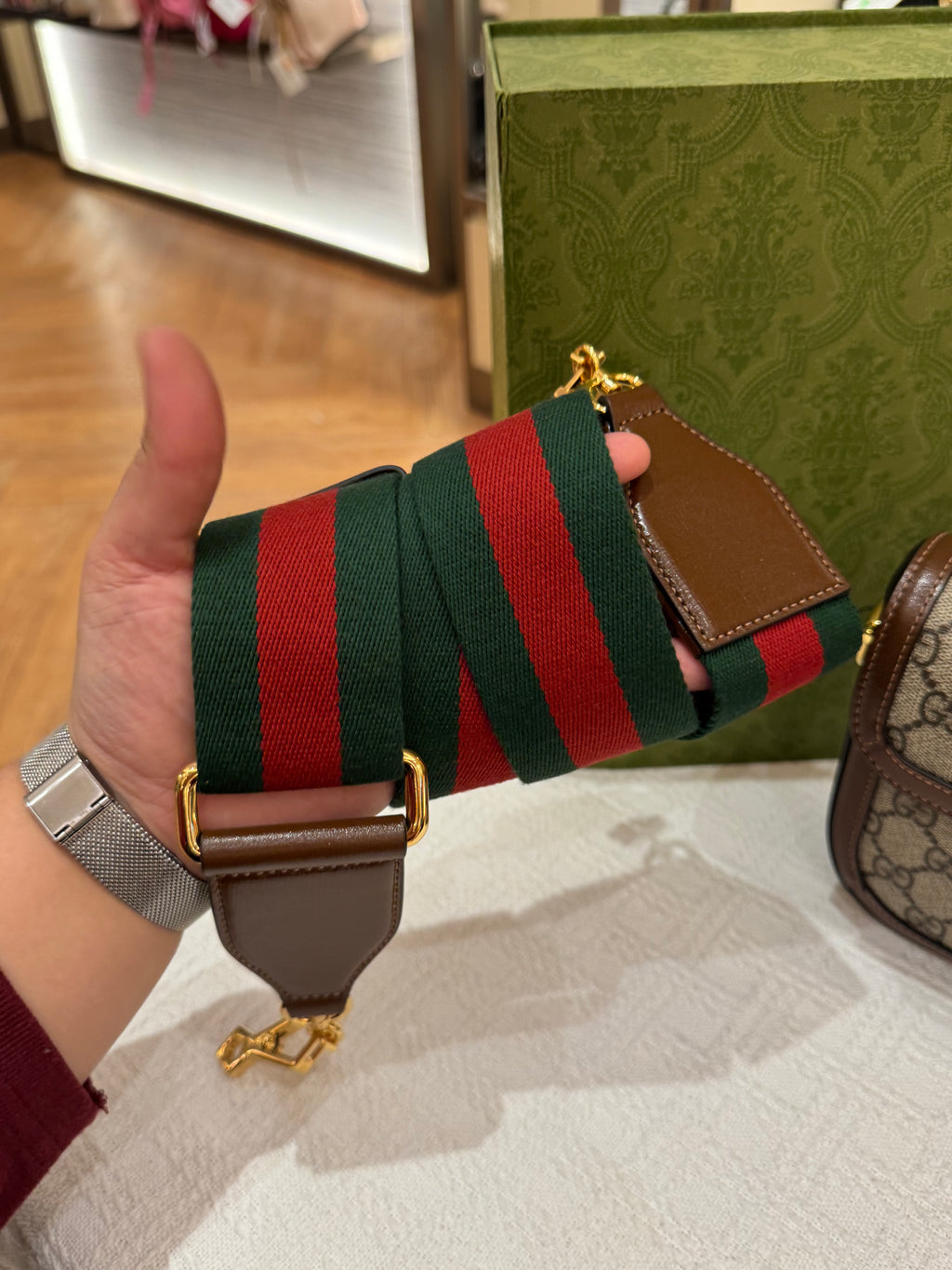 Gucci Mini Horsebit Beige Ebony