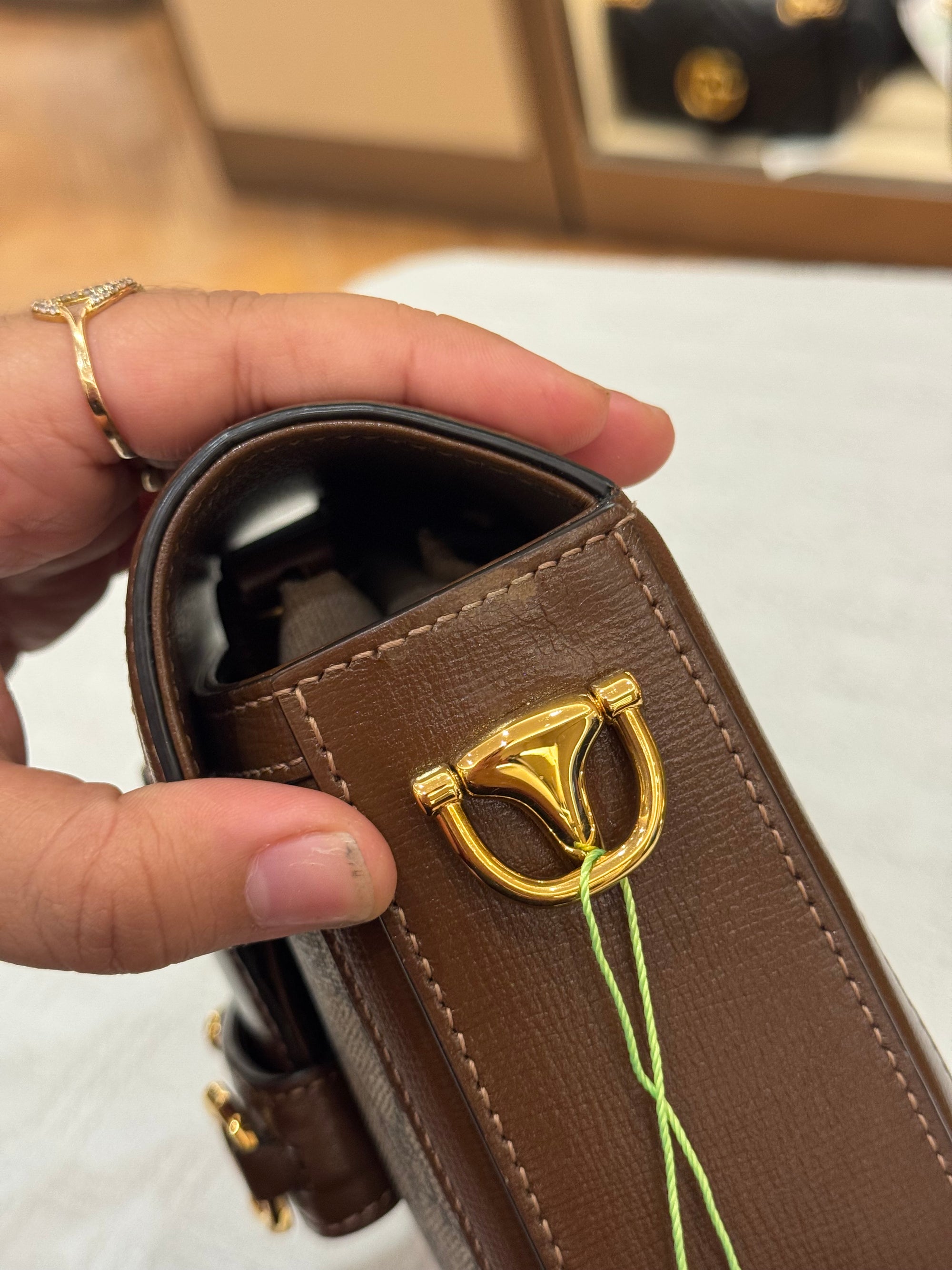 Gucci Mini Horsebit Beige Ebony