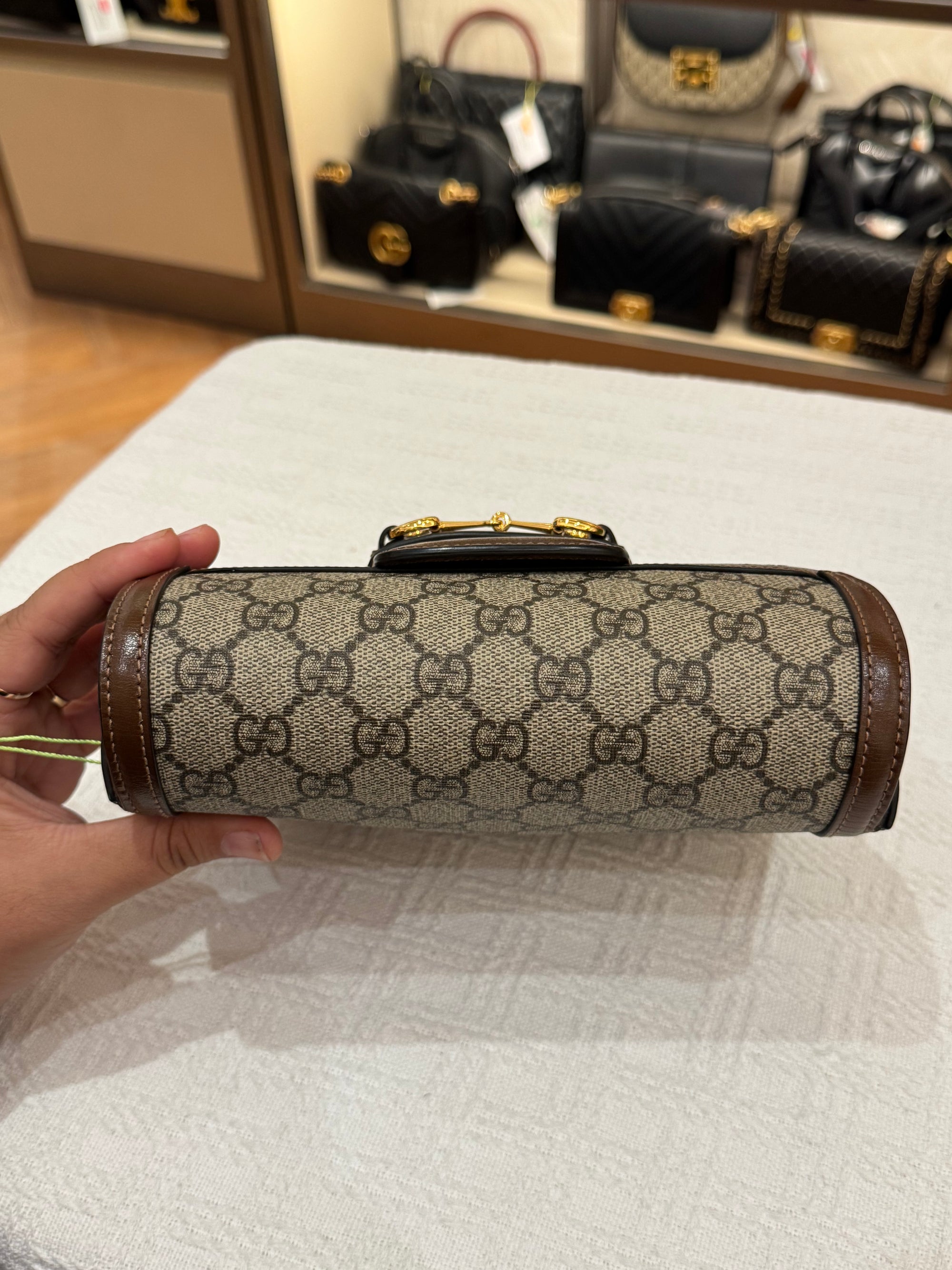 Gucci Mini Horsebit Beige Ebony