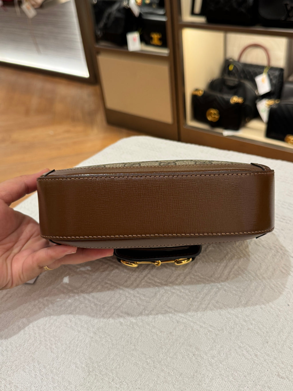Gucci Mini Horsebit Beige Ebony
