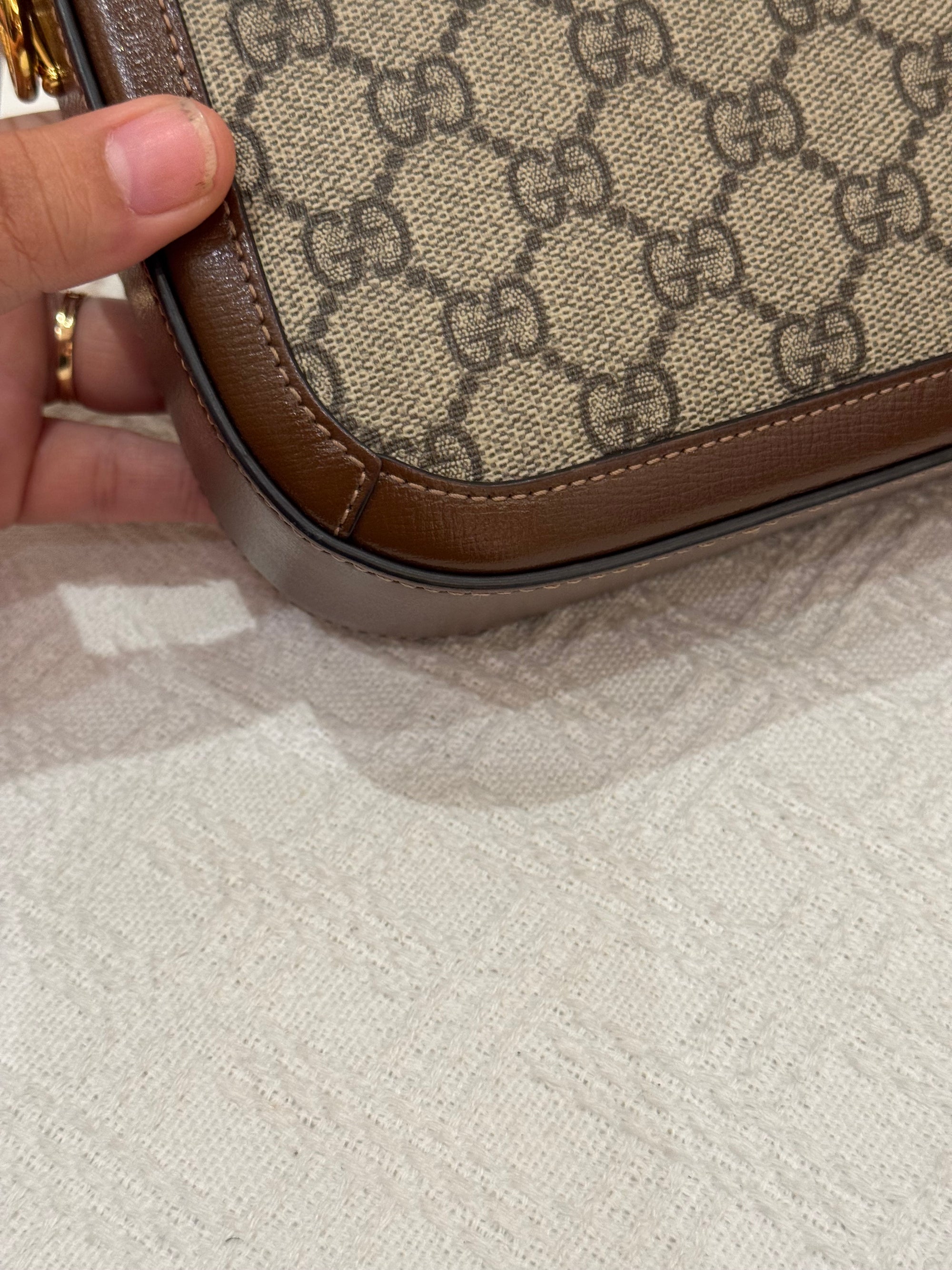 Gucci Mini Horsebit Beige Ebony