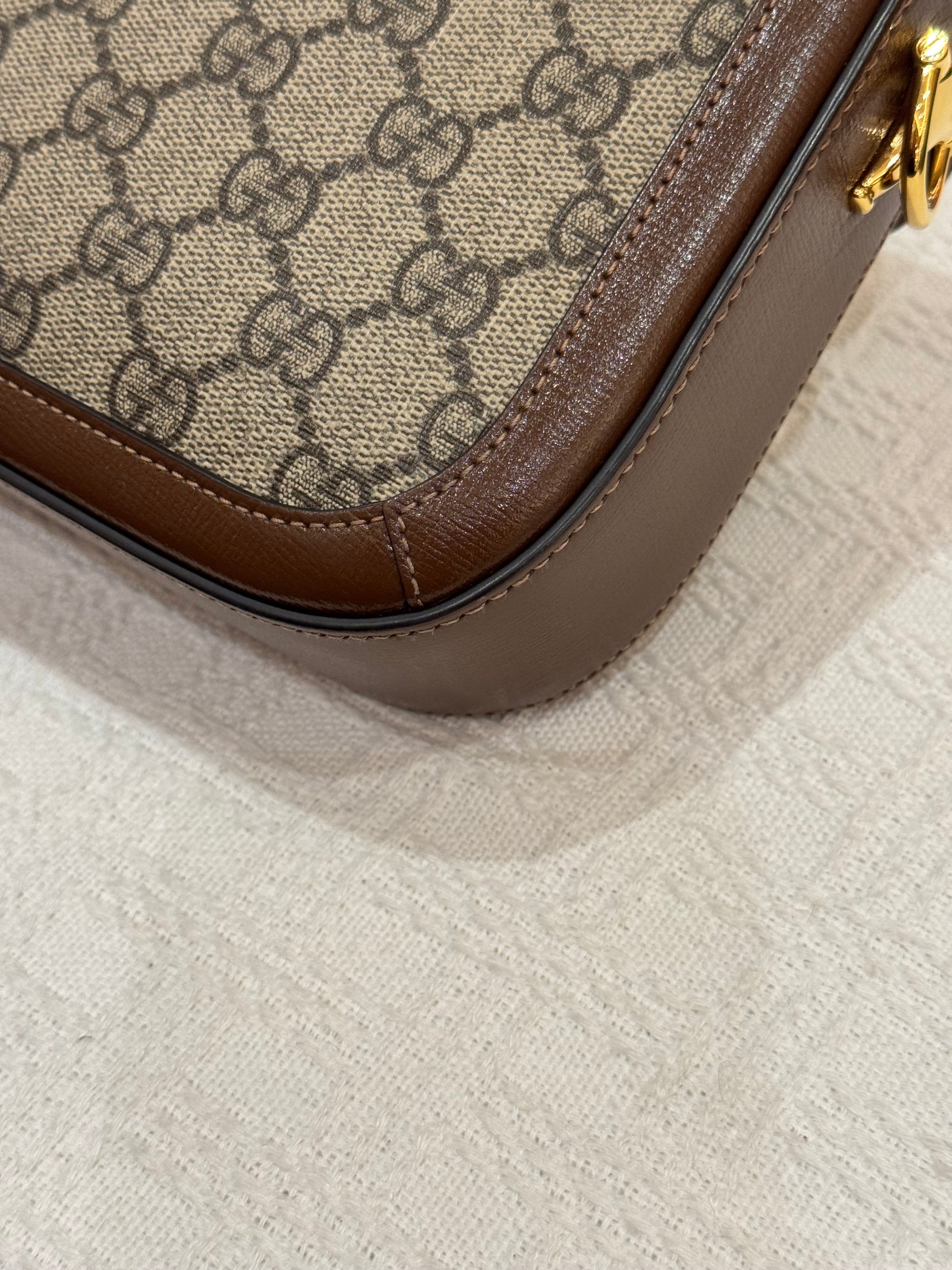 Gucci Mini Horsebit Beige Ebony