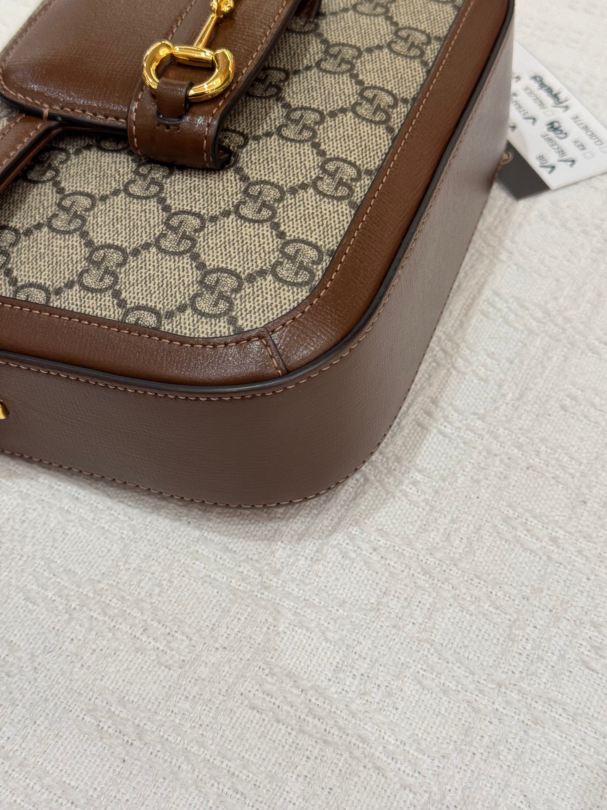 Gucci Mini Horsebit Beige Ebony