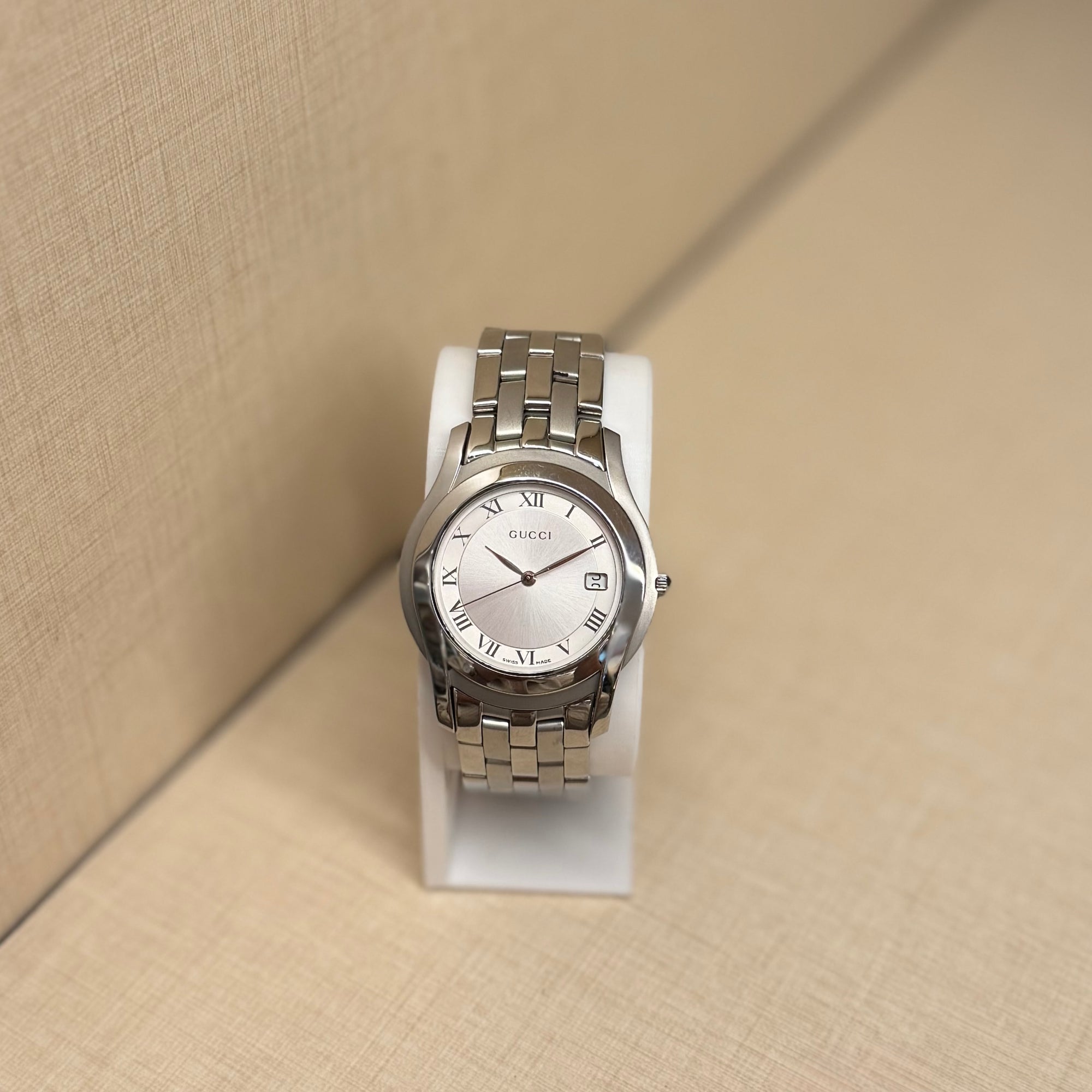 Gucci Watch Chain Silver White Dial