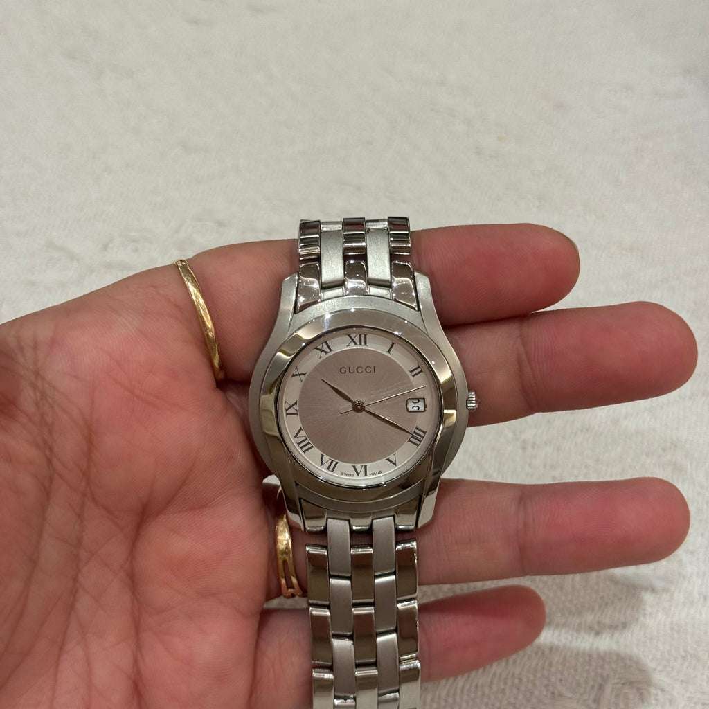 Gucci Watch Chain Silver White Dial