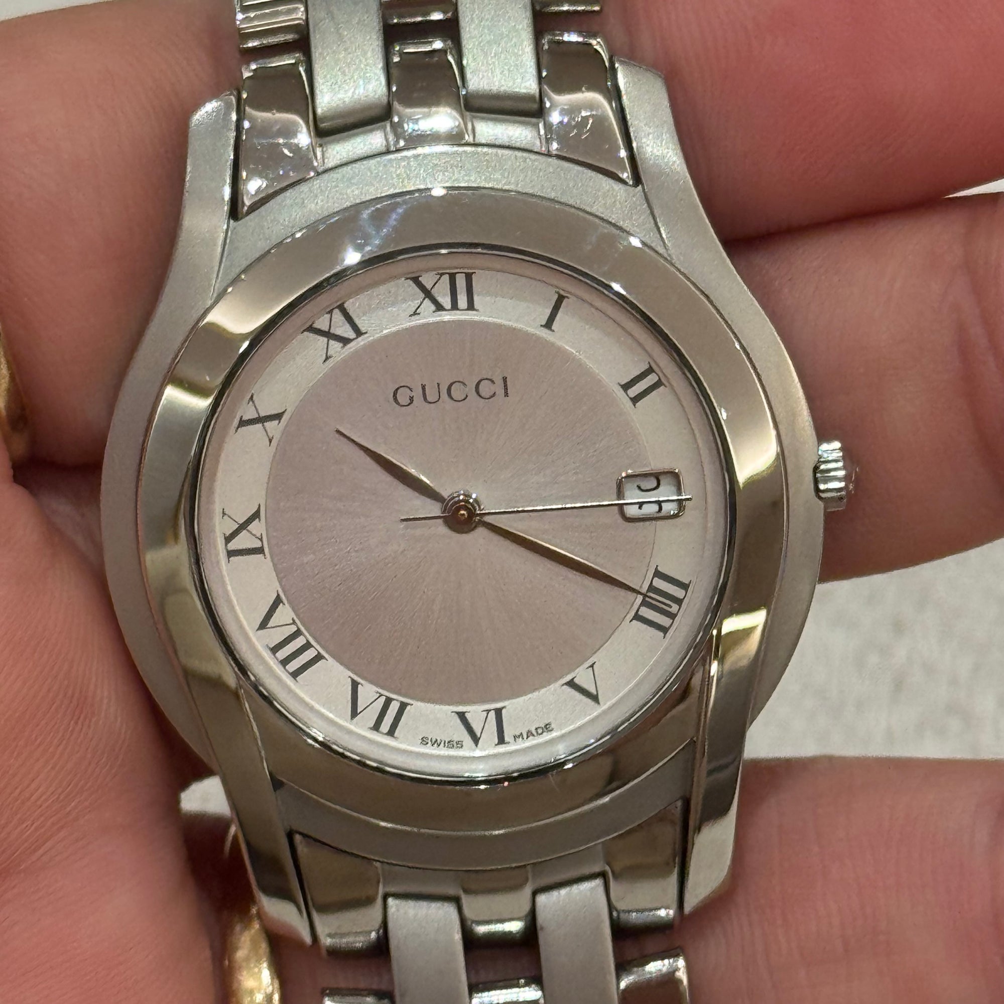 Gucci Watch Chain Silver White Dial