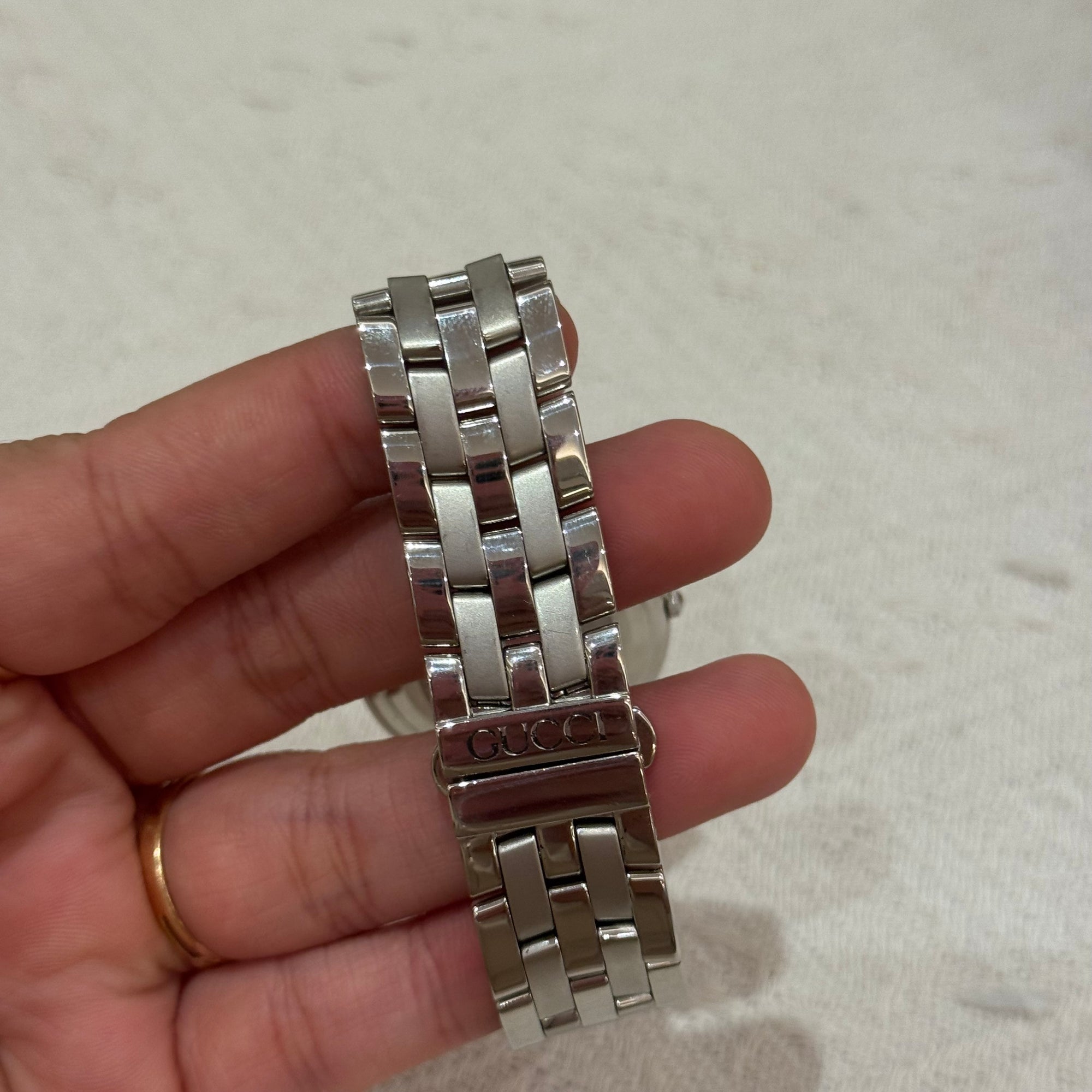 Gucci Watch Chain Silver White Dial