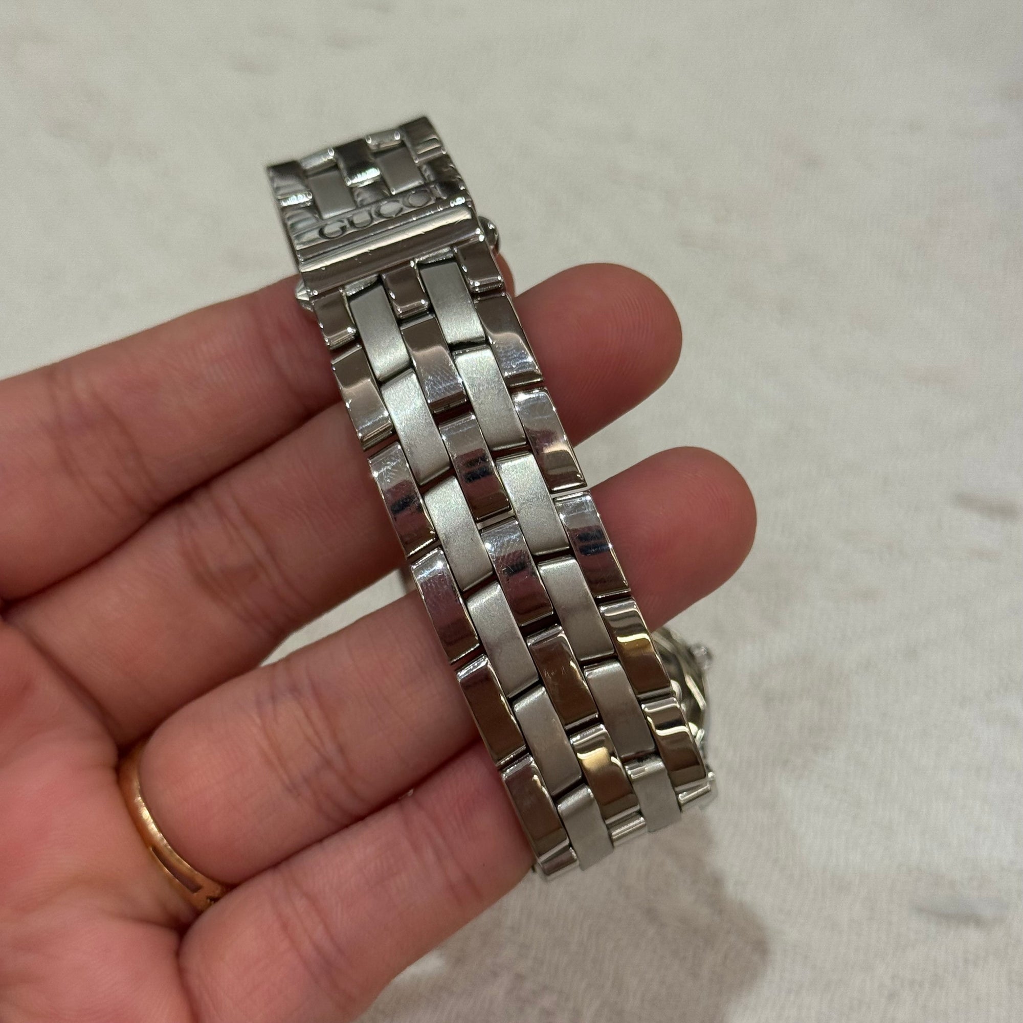 Gucci Watch Chain Silver White Dial