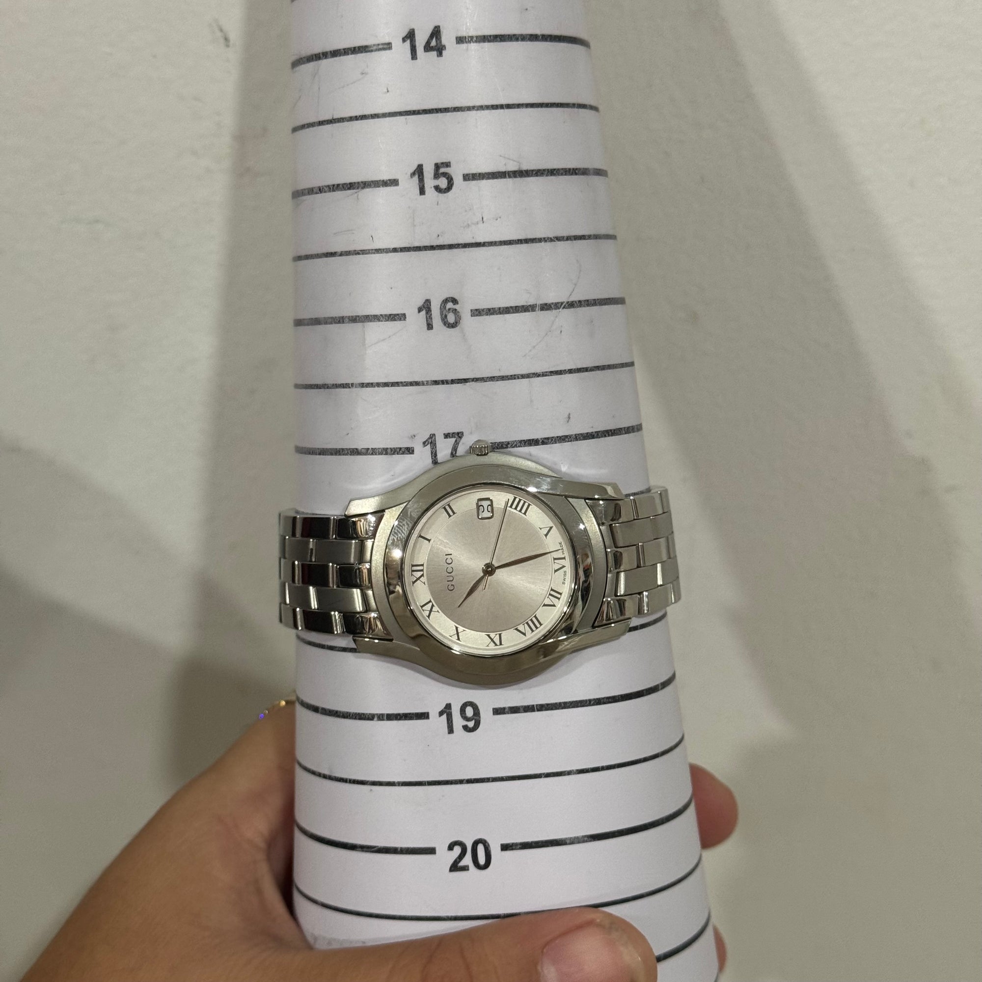 Gucci Watch Chain Silver White Dial