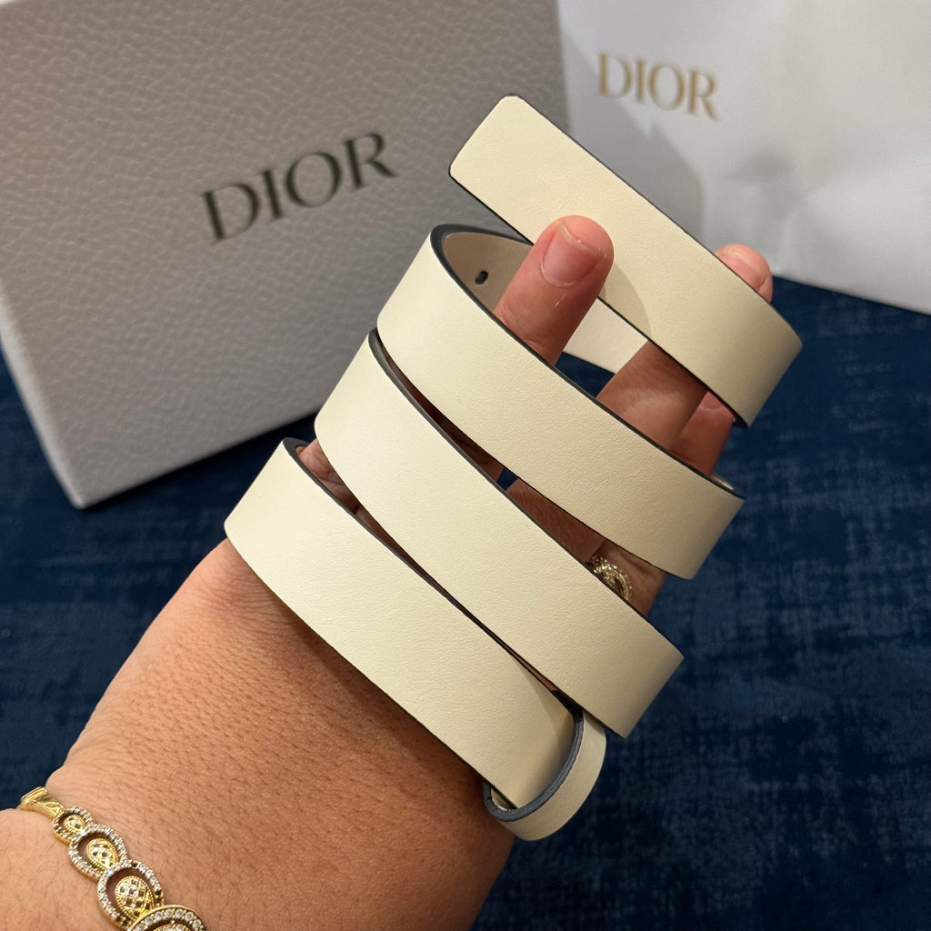 Dior Belt Saddle White