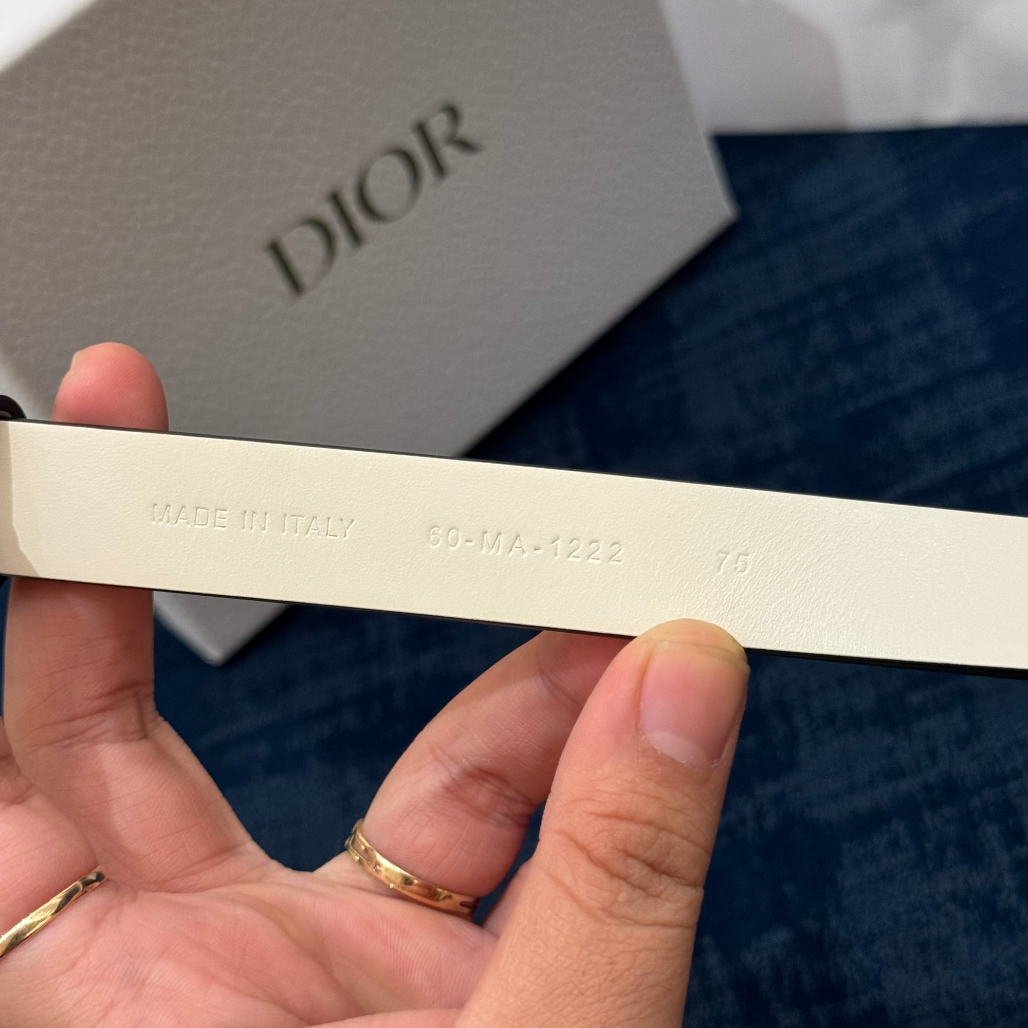 Dior Belt Saddle White