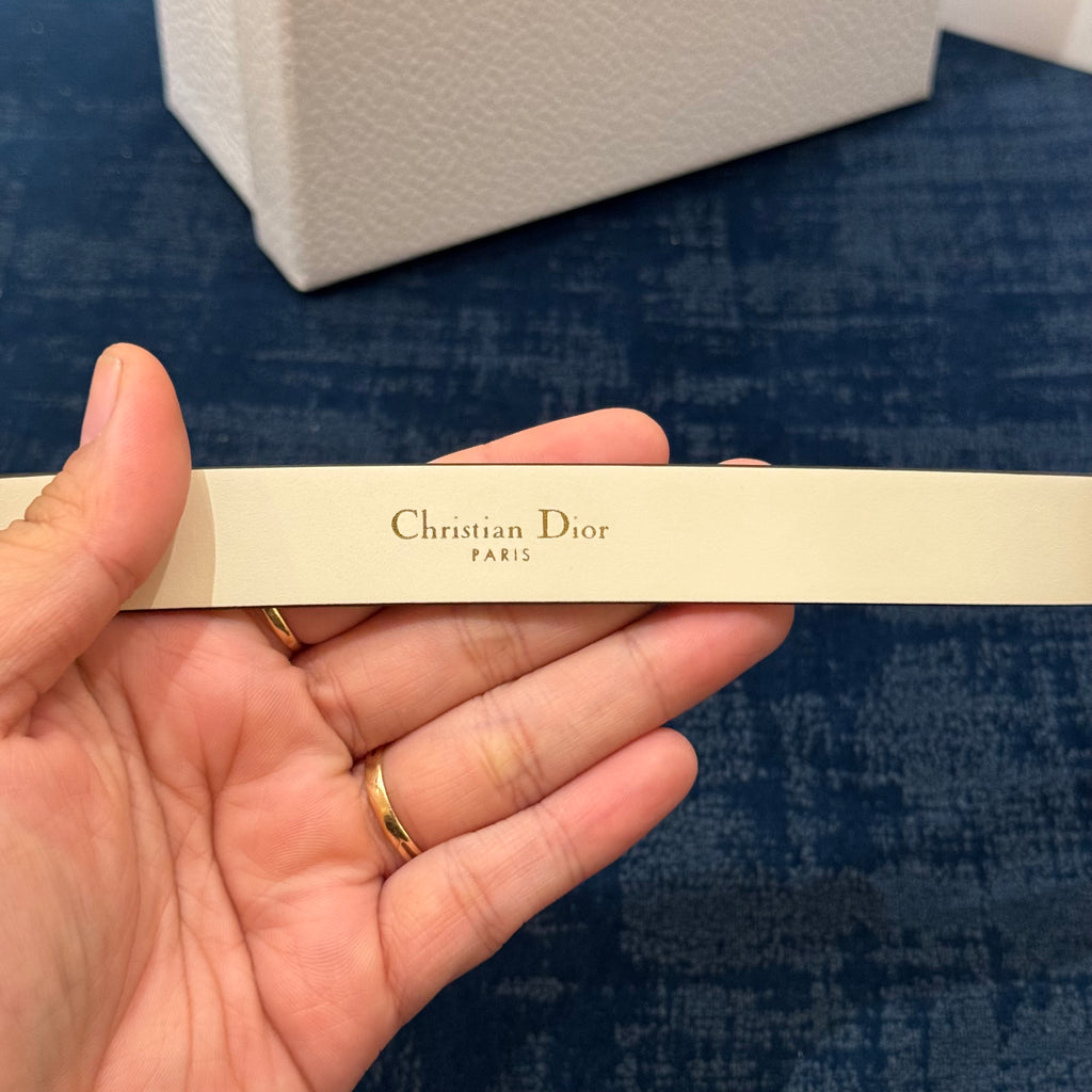 Dior Belt Saddle White