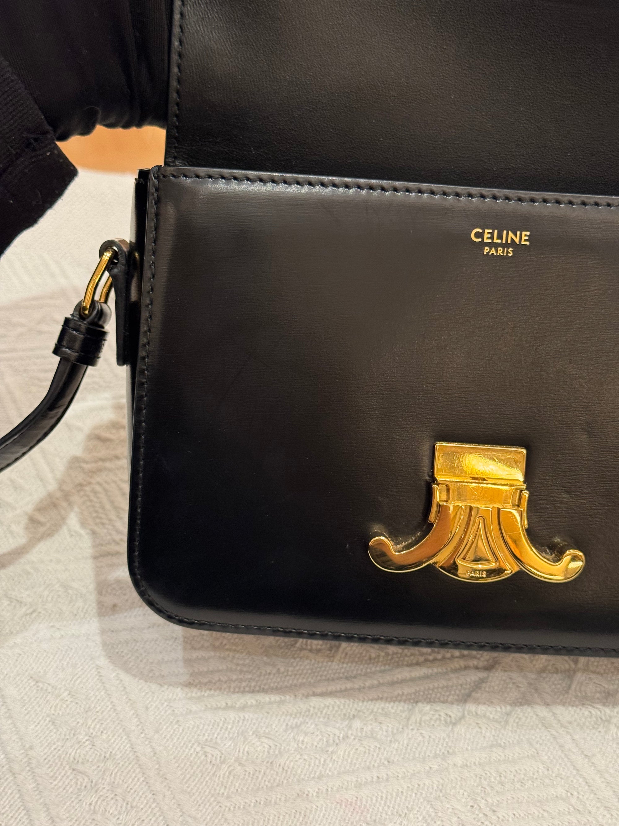 Celine Triomphe Teen Black