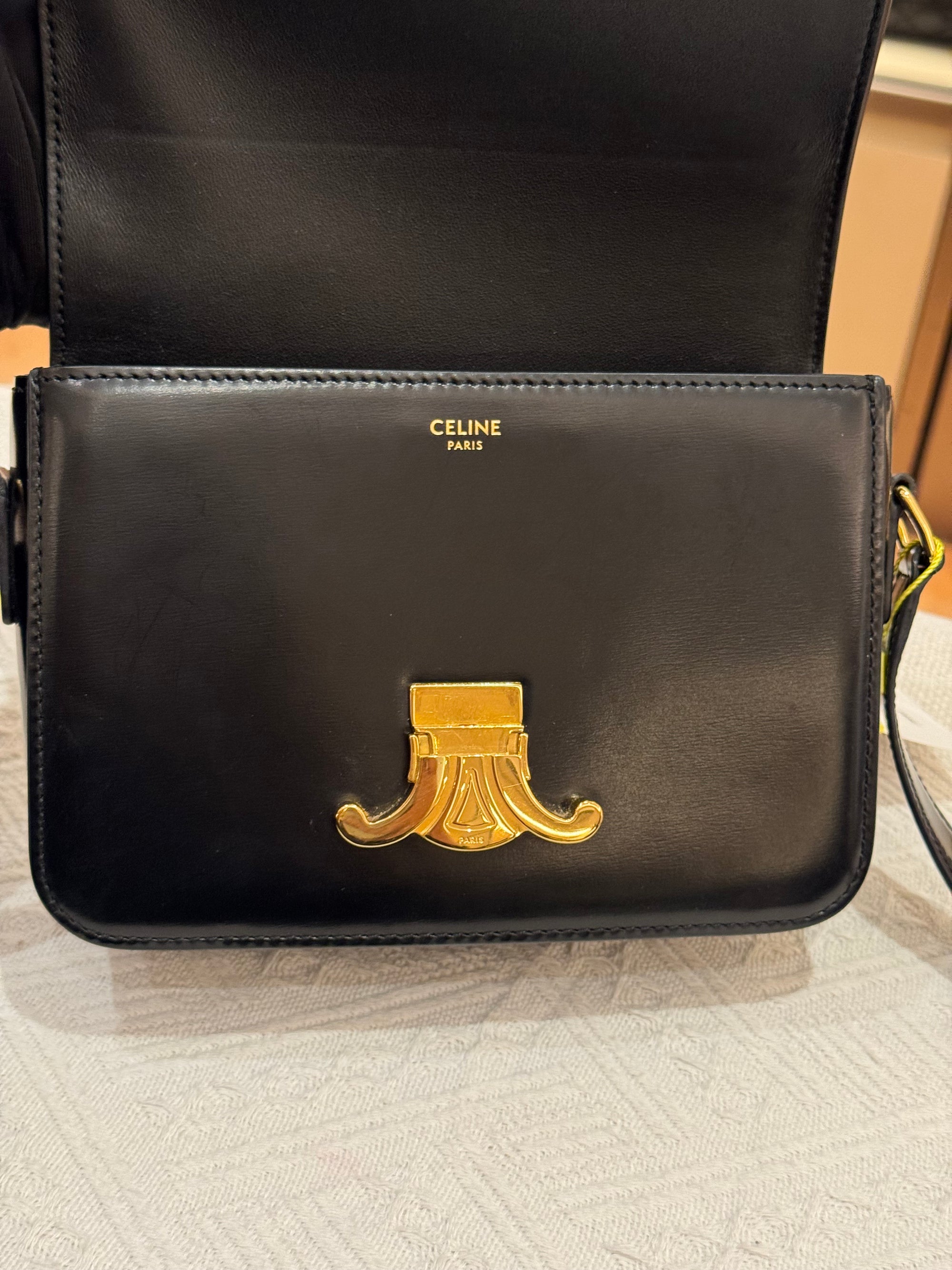 Celine Triomphe Teen Black