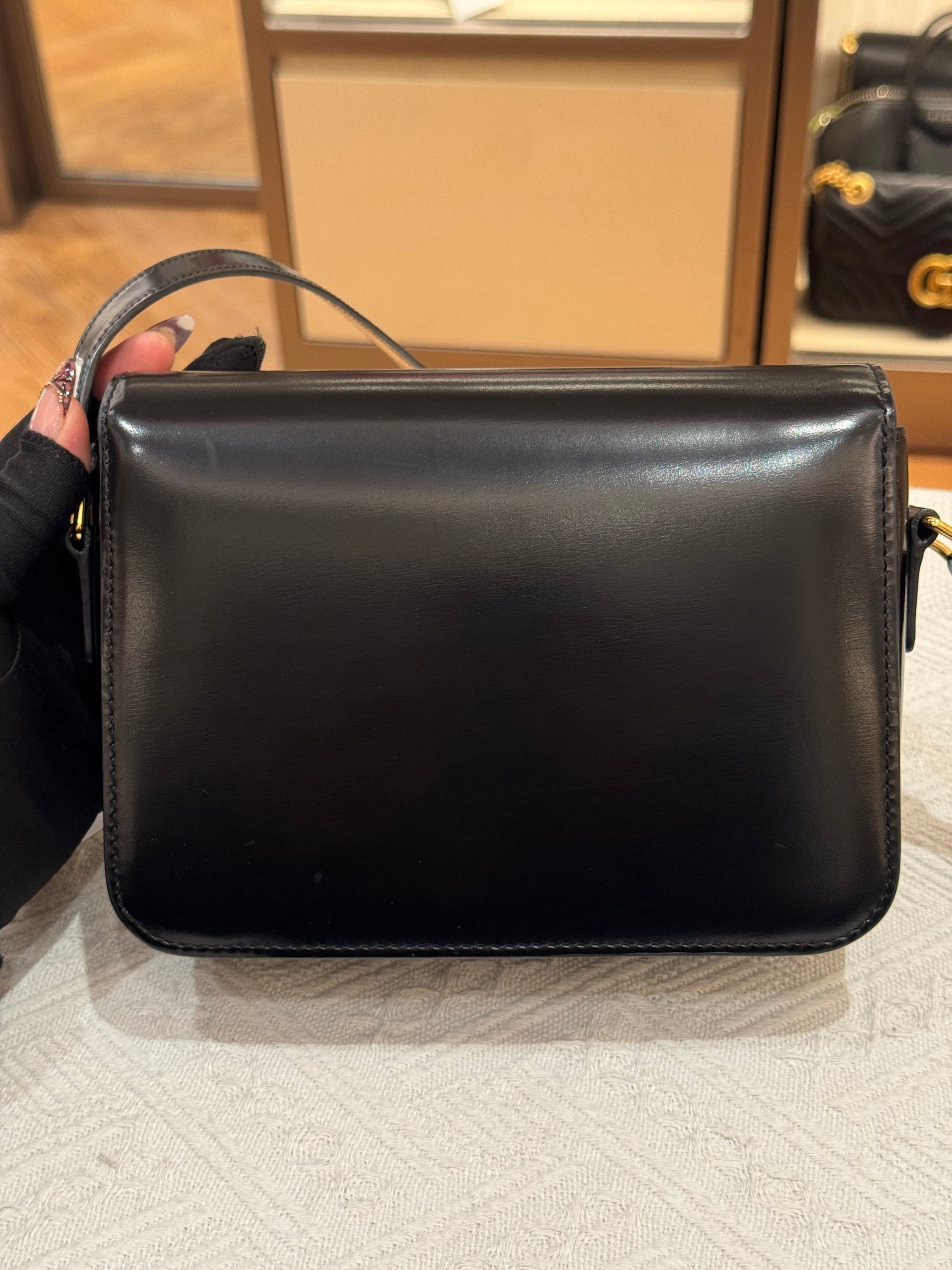 Celine Triomphe Teen Black