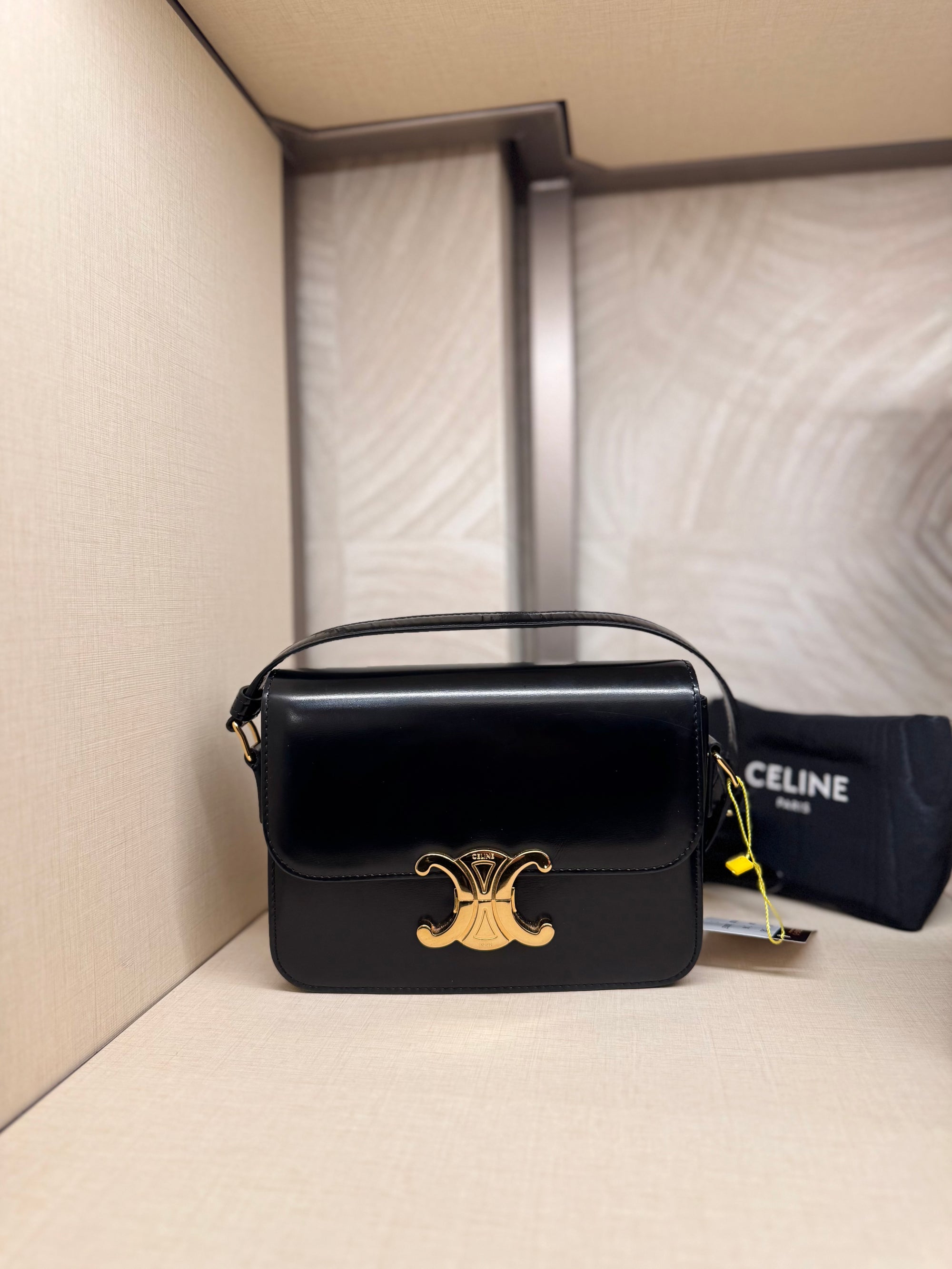 Celine Triomphe Teen Black