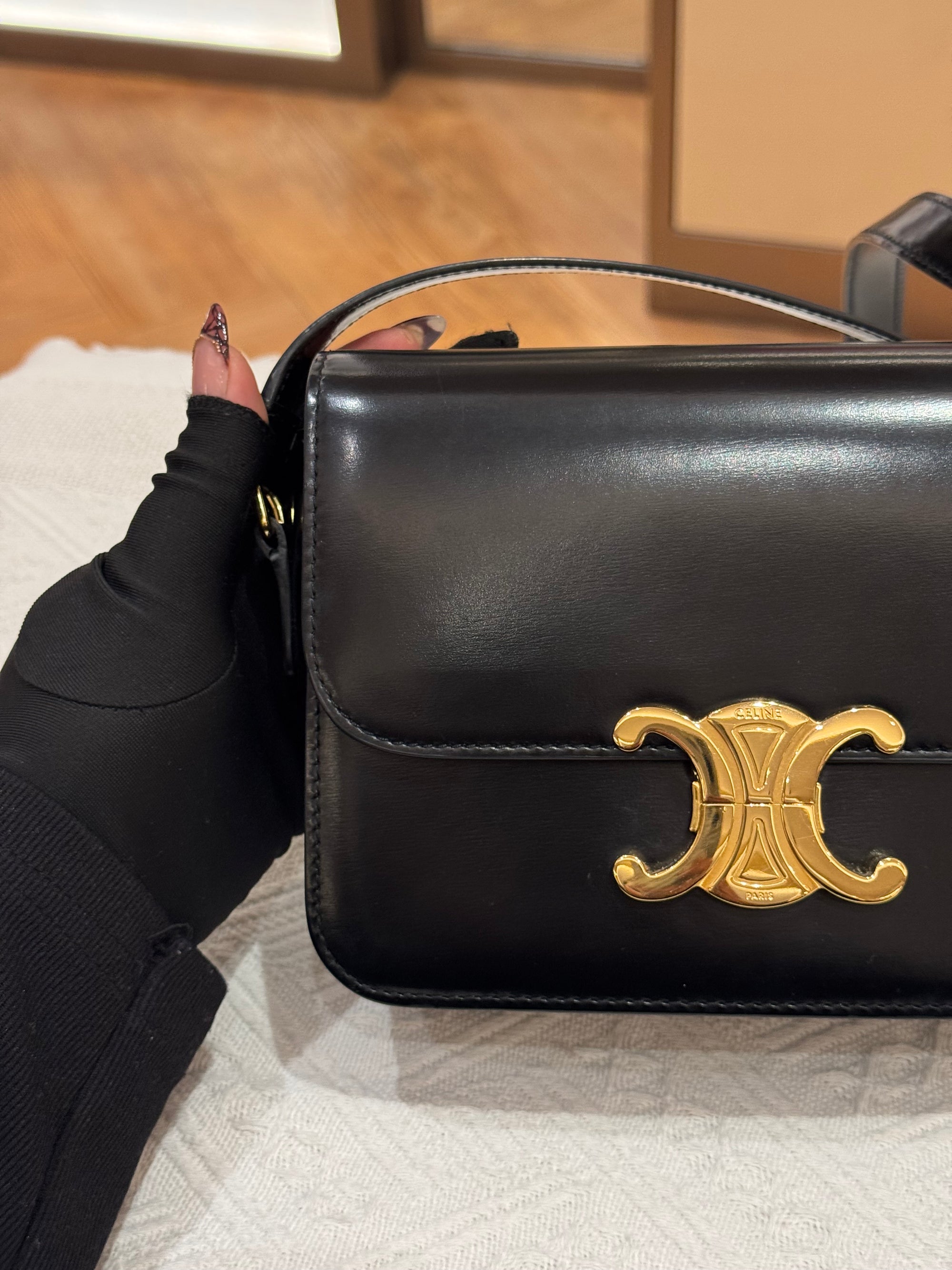 Celine Triomphe Teen Black