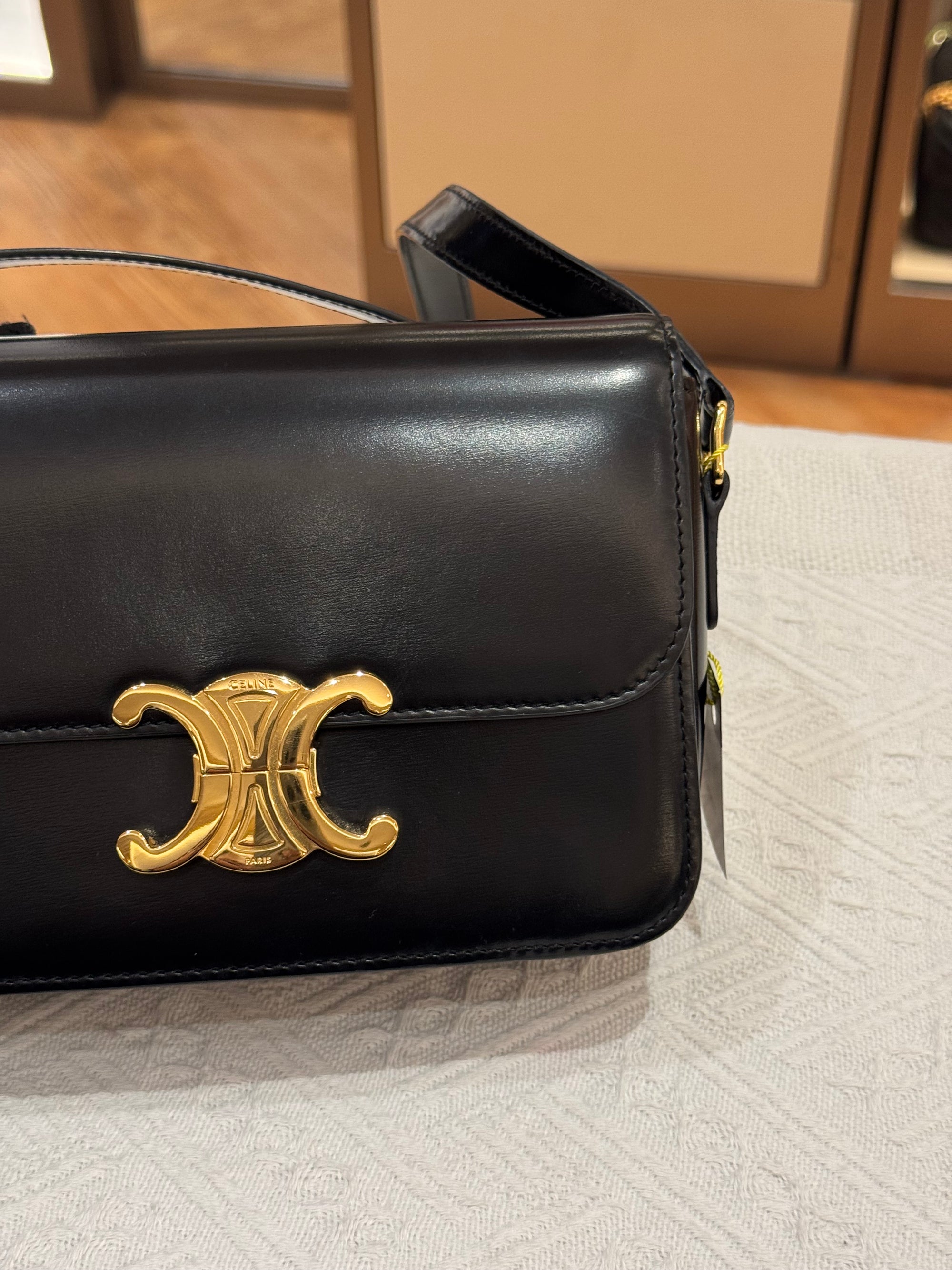 Celine Triomphe Teen Black
